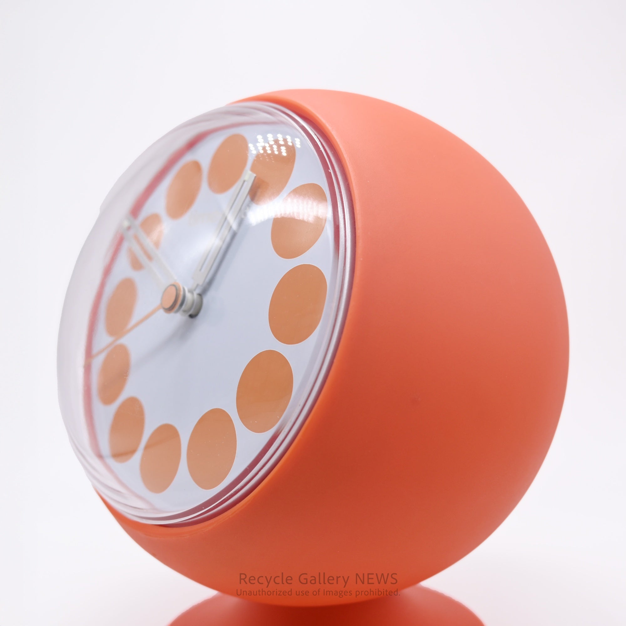 Timestone Vintage Orange Desk Clock Space Age Mid Century Modern Retro Pop / タイムストーン 置時計 オレンジ スペースエイジ ミッドセンチュリー レトロポップ