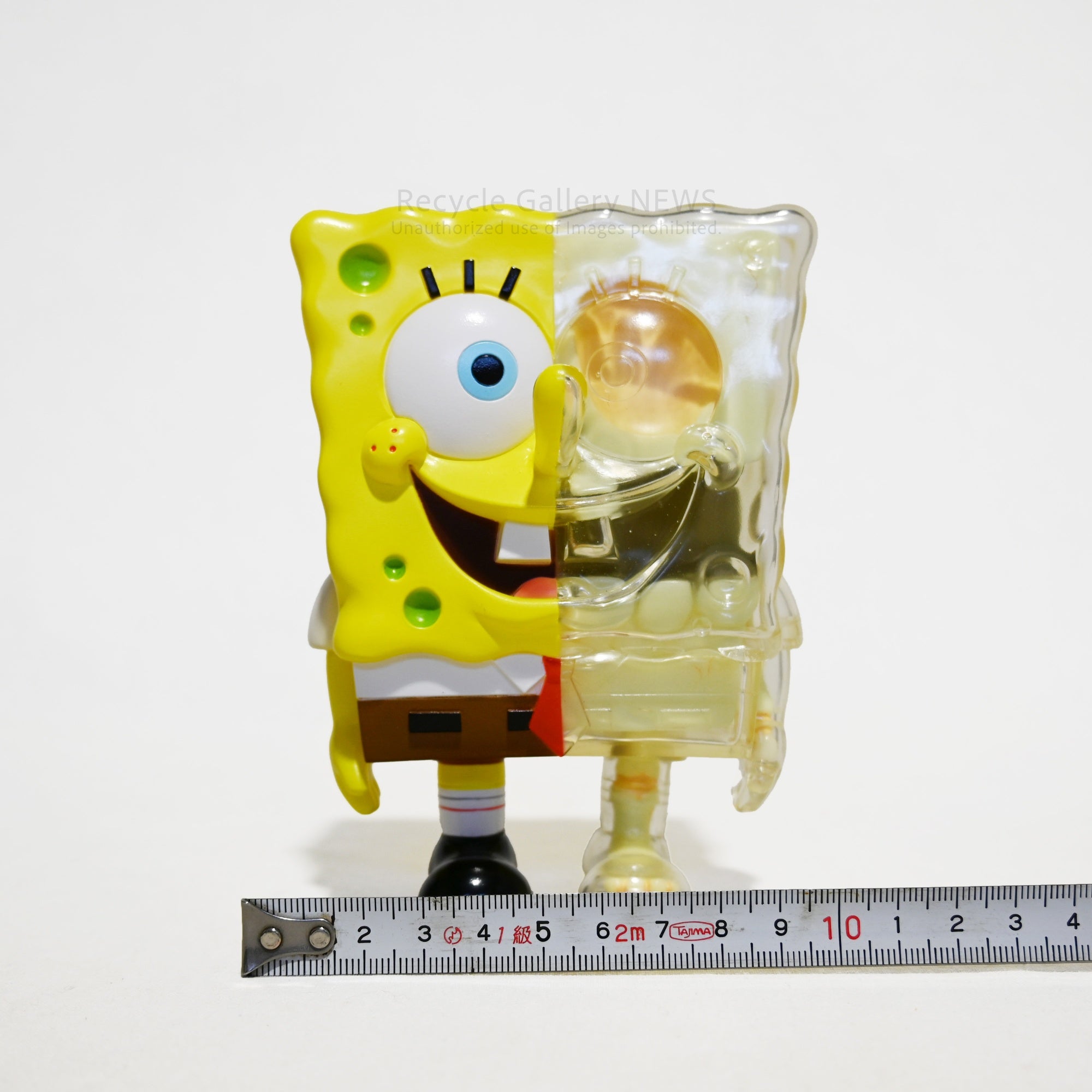 SECRETBASE SPONGEBOB X-RAY FULL COLOR Yellow G.I.D Ver. Made in Japan / シークレットベース スポンジボブ スケルトン 蓄光 フィギュア ソフビ 日本製