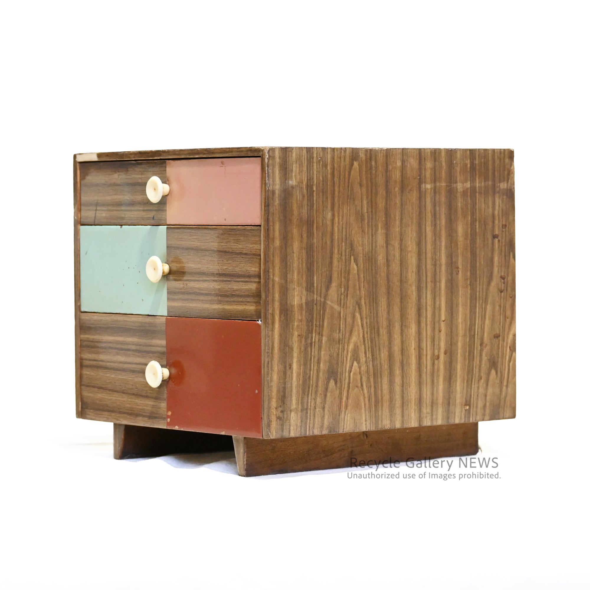 Showa Retro 3-Tier Drawer Storage Box Japanese Vintage / 昭和レトロ 3段 引き出し 小物入れ 日本ヴィンテージ