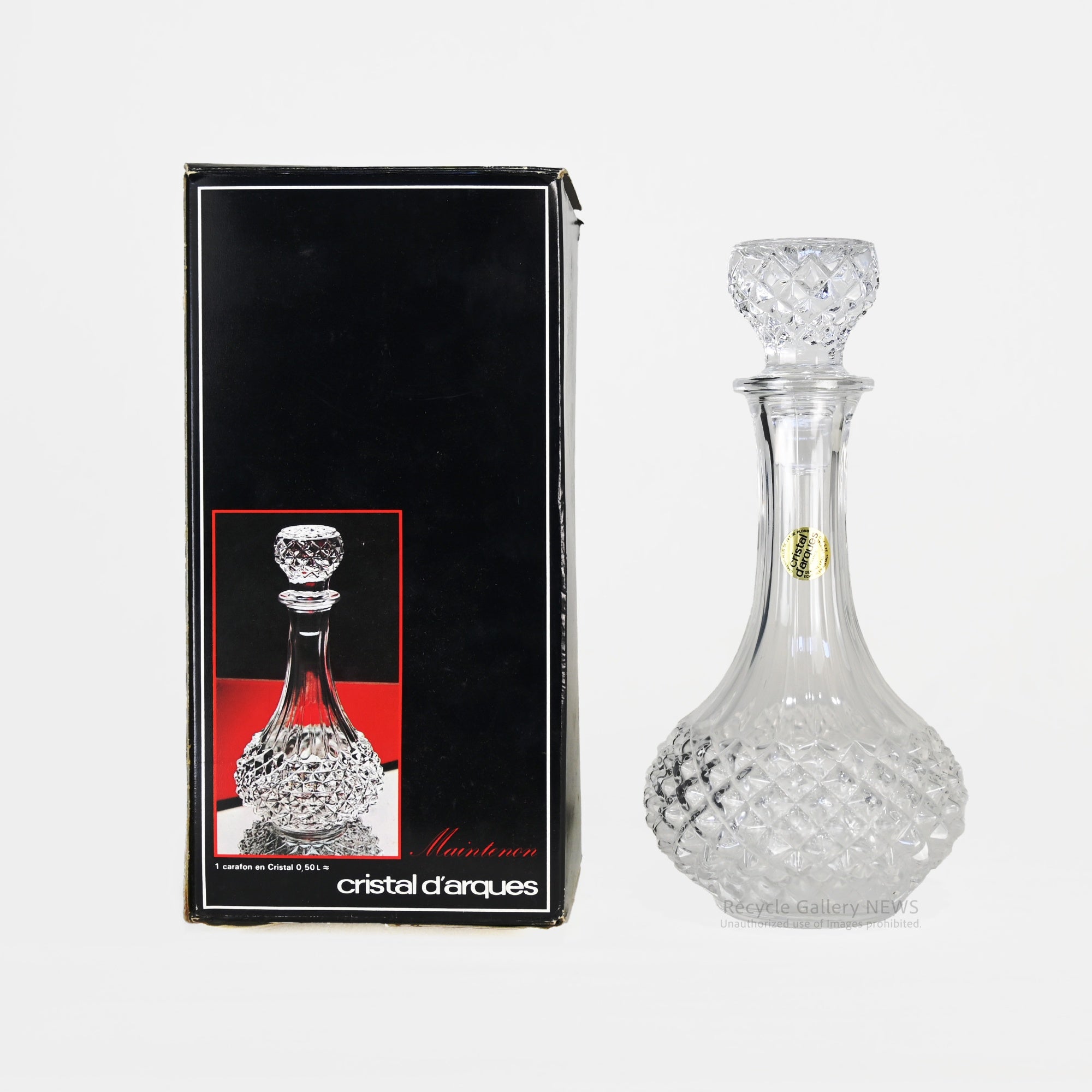 Cristal D'Arques Decanter Krysta crystal glass France / クリスタル・ダルク デキャンタ クリスタルガラス 箱付きフランス
