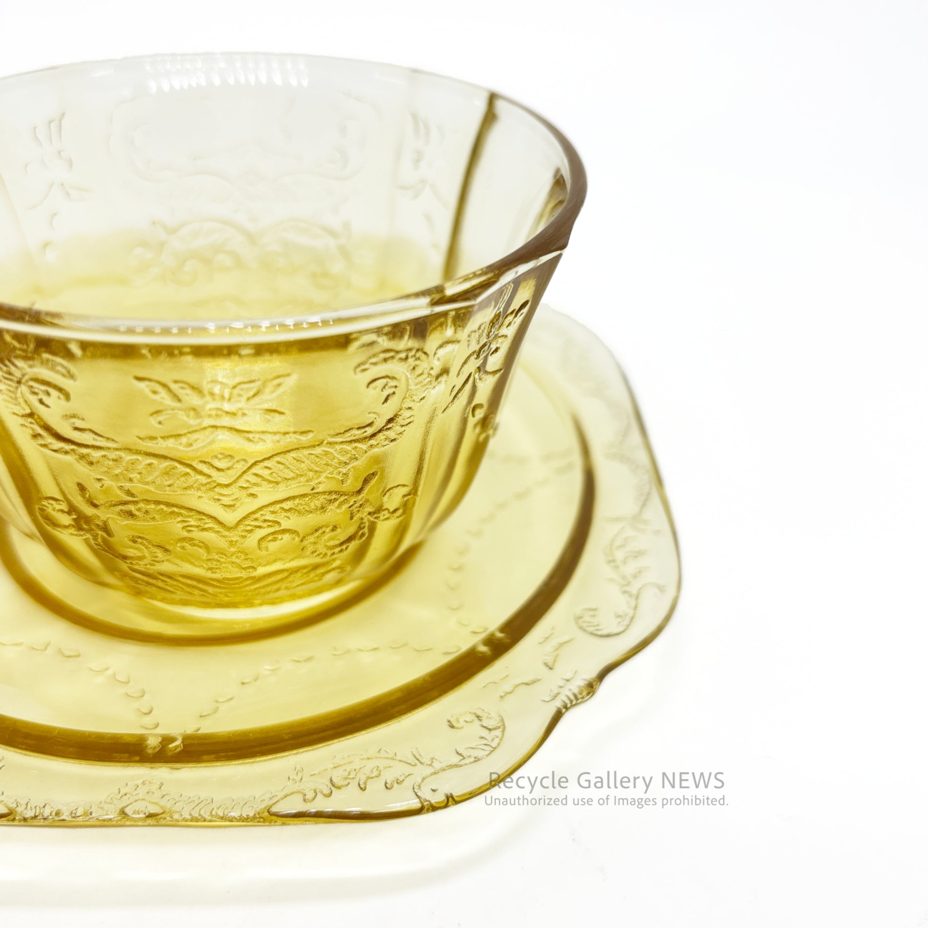 Federal Glass "Madrid" C&S U.S.A Vintage / フェデラル・グラス マドリッド カップ＆ソーサー 1930年代