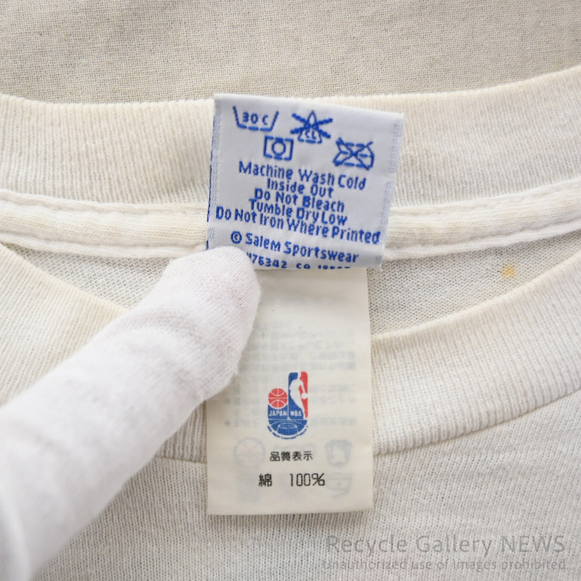 SALEM "CHICAGO BULLS" 1992 NBA Commemorative Victory T-shirt / セーラム シカゴ・ブルズ NBA 優勝記念 Tシャツ M 白