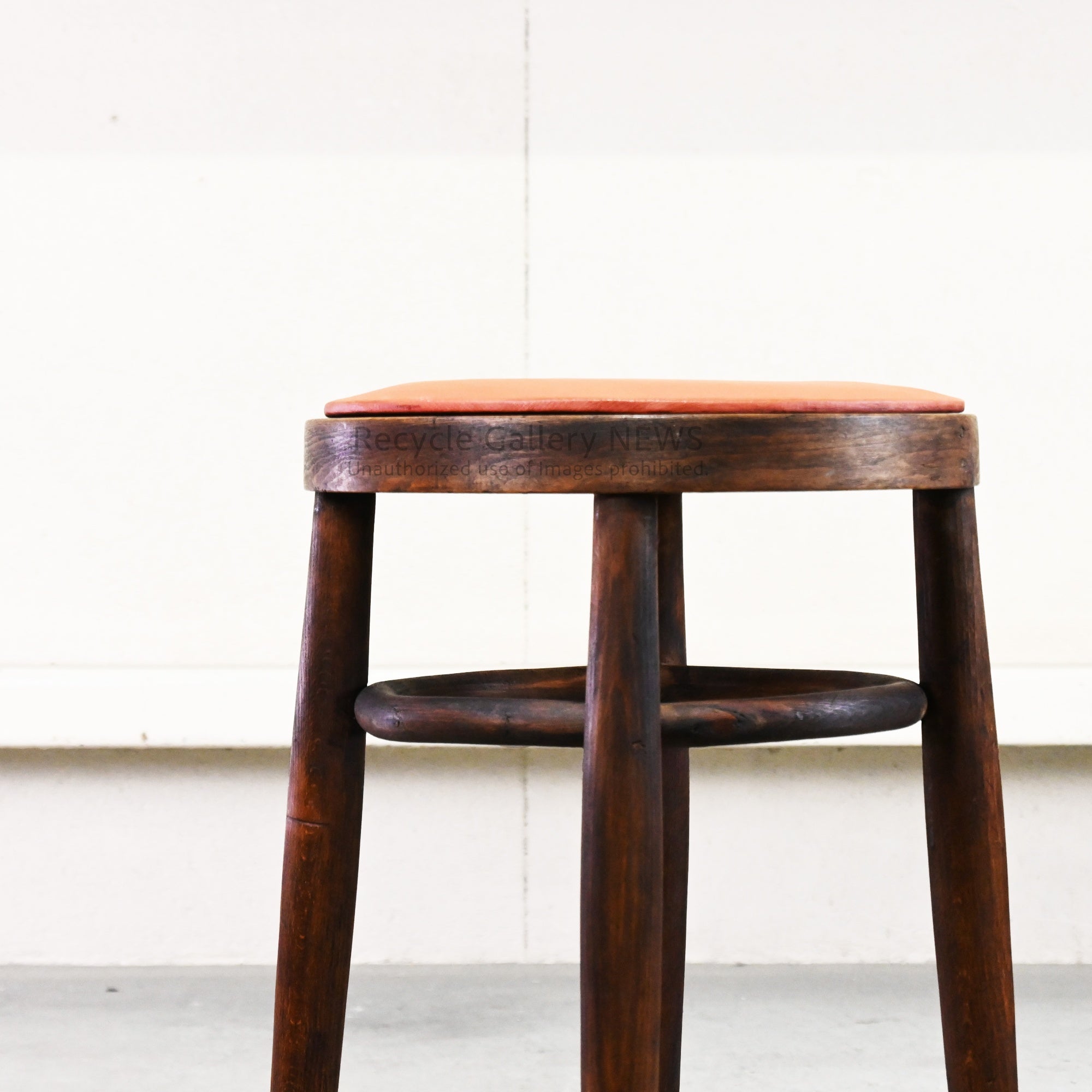 Vintage stool chair Orange and Brown Retro Furniture / ヴィンテージ スツール 椅子 オレンジ ブラウン レトロ家具