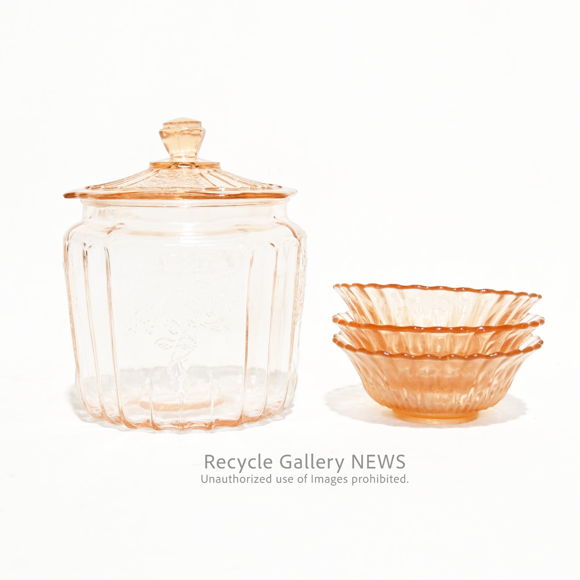 Anchor Hocking Cookie Glass Jar Vintage Pink Retro / アンカーホッキング クッキージャー ガラス瓶 ヴィンテージピンクレトロ
