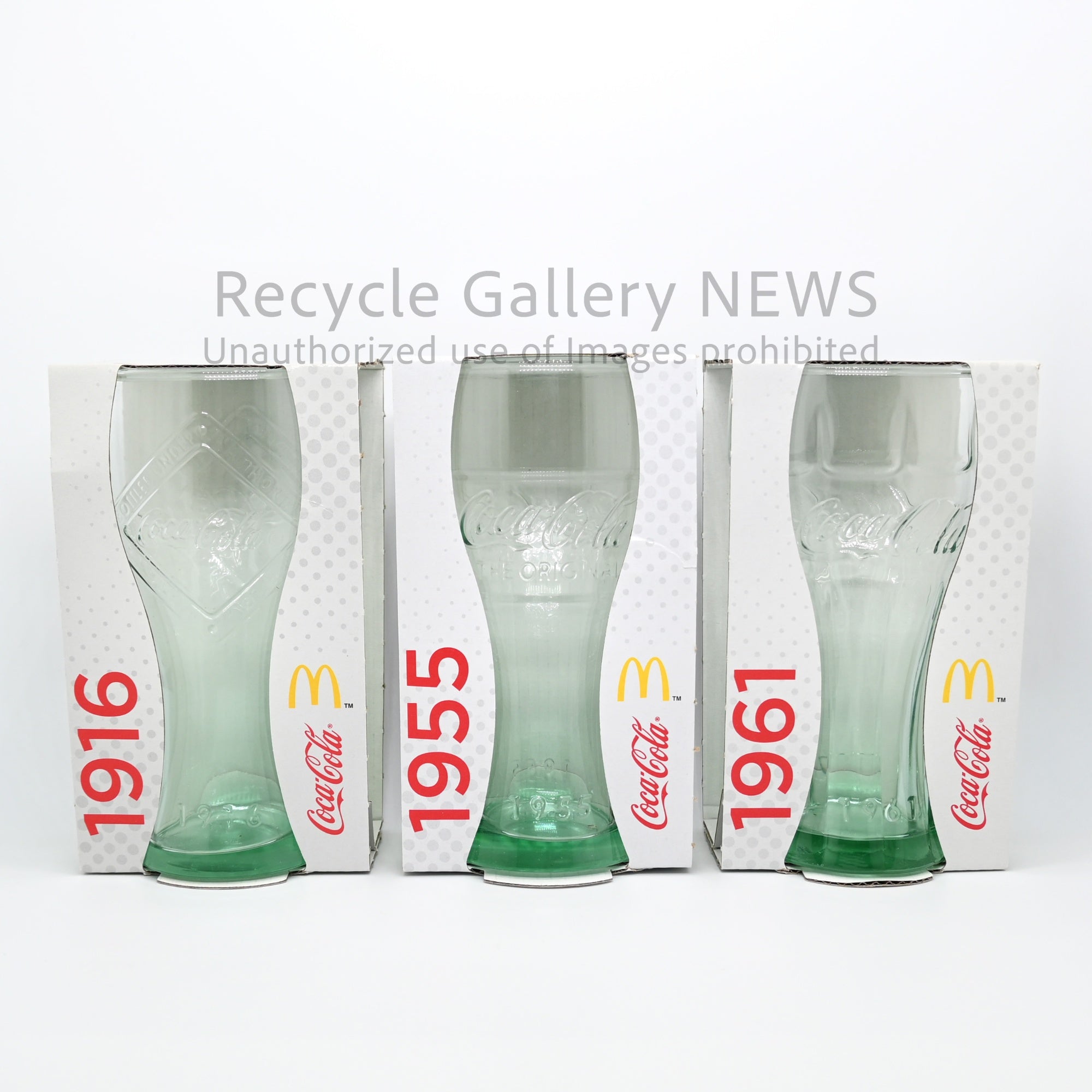 McDonald's 100th Anniversary Coca-Cola Glass Collection 2015 American Retro / マクドナルド100周年記念 コカ・コーラ グラスコレクション 2015 アメリカンレトロ