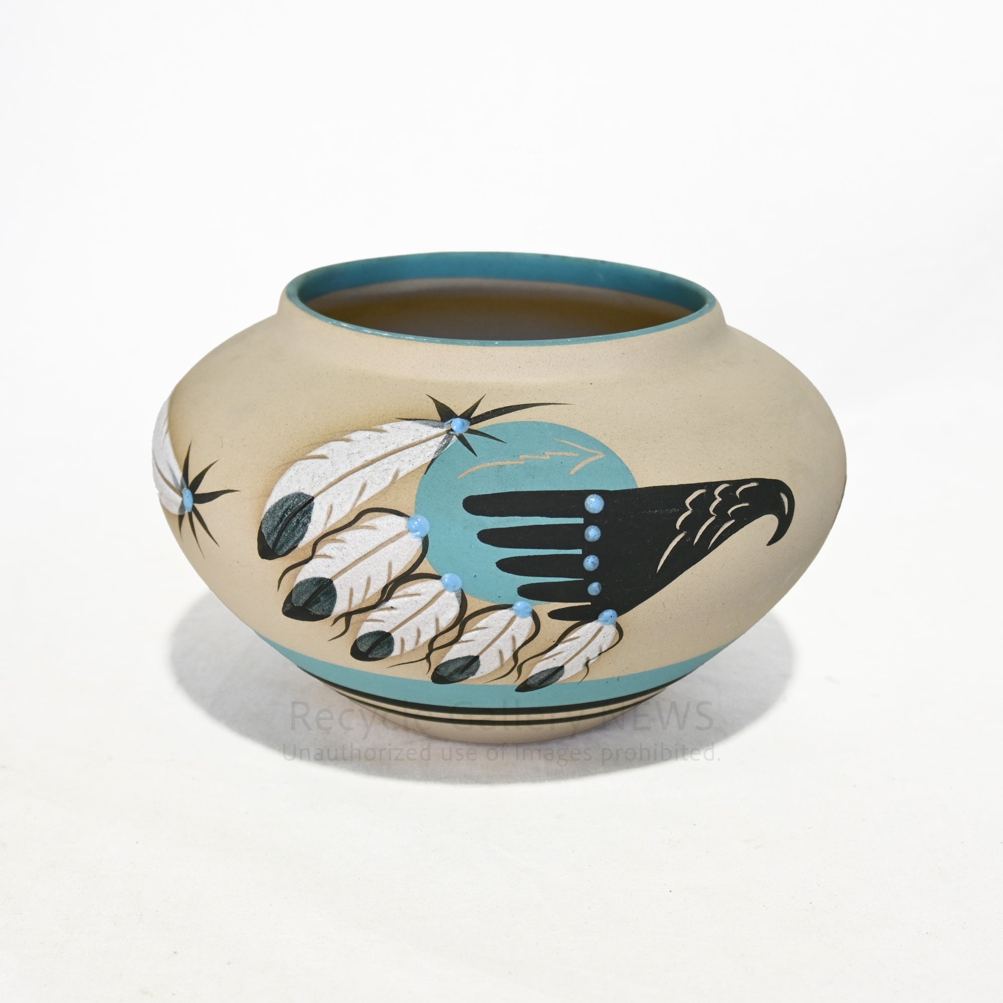 Betty Selby Native American motif Ceramic pot Vase Interior object / ベティ・セルビー ネイティブアメリカン モチーフ 陶磁器 ポット 花瓶 インテリアオブジェ