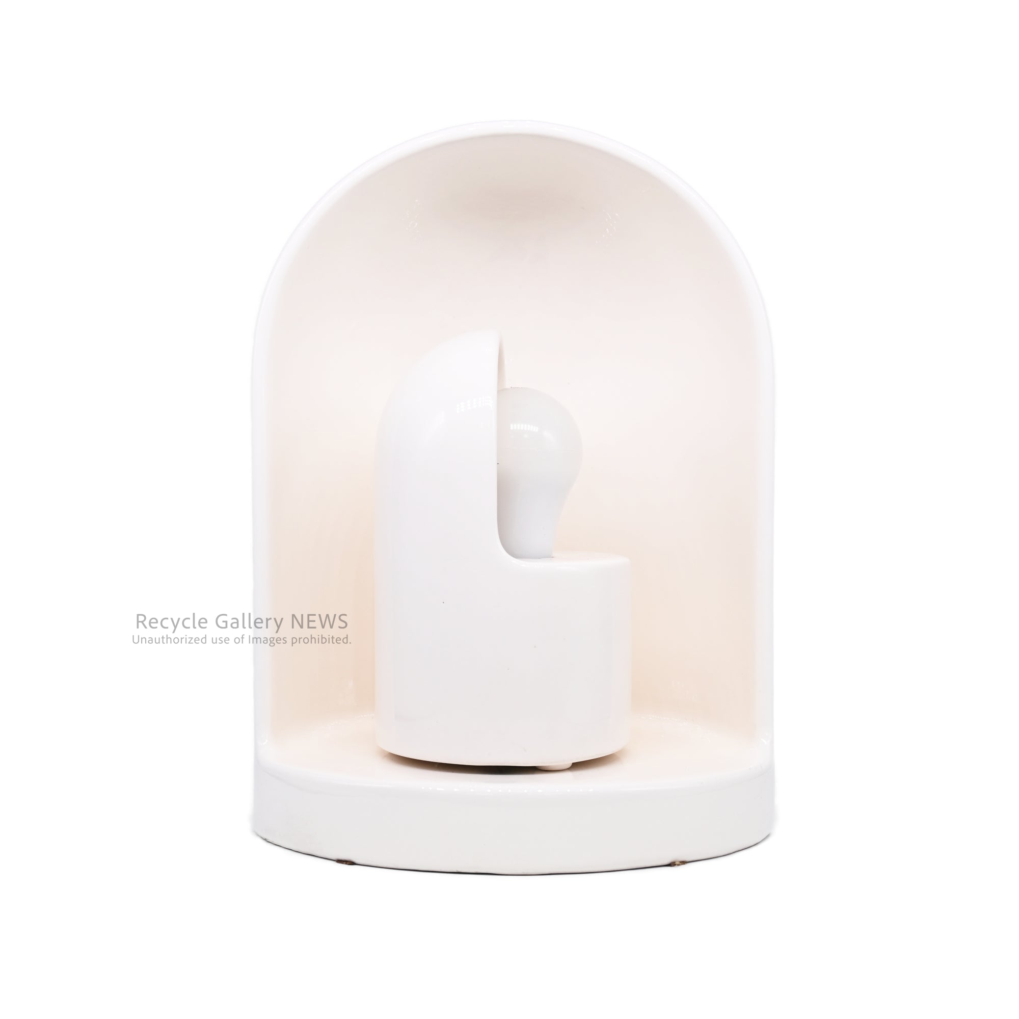 Yamagiwa CERAMICA Japan White Table Lamp Mid Century Modern Art Piece 1983/ ヤマギワ セラミカ テーブルランプ 日本 白色 ミッドセンチュリー アートピース 1983年製