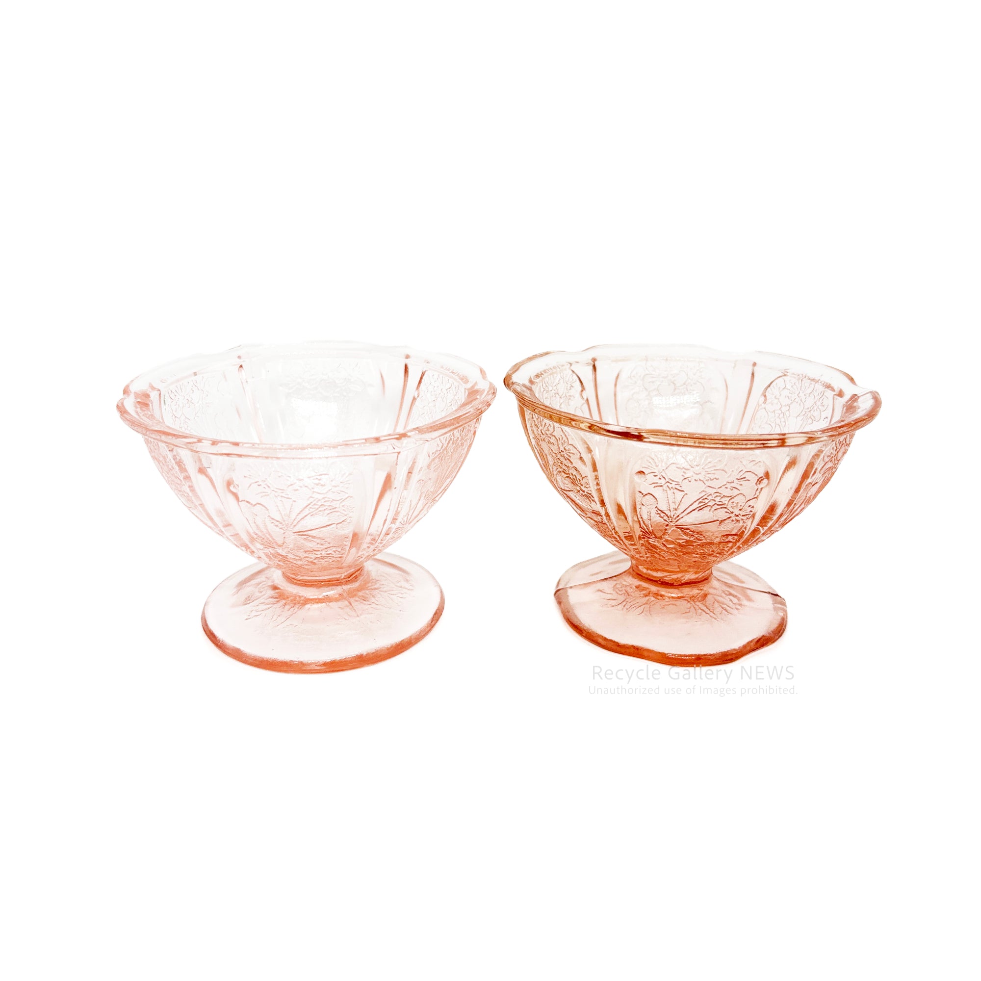 Jeannette Glass Co. Cherry Blossom Sherbet glass U.S.A Vintage / ジャネットグラス シャーベットカップ ヴィンテージ 1930年代 ヴィンテージ