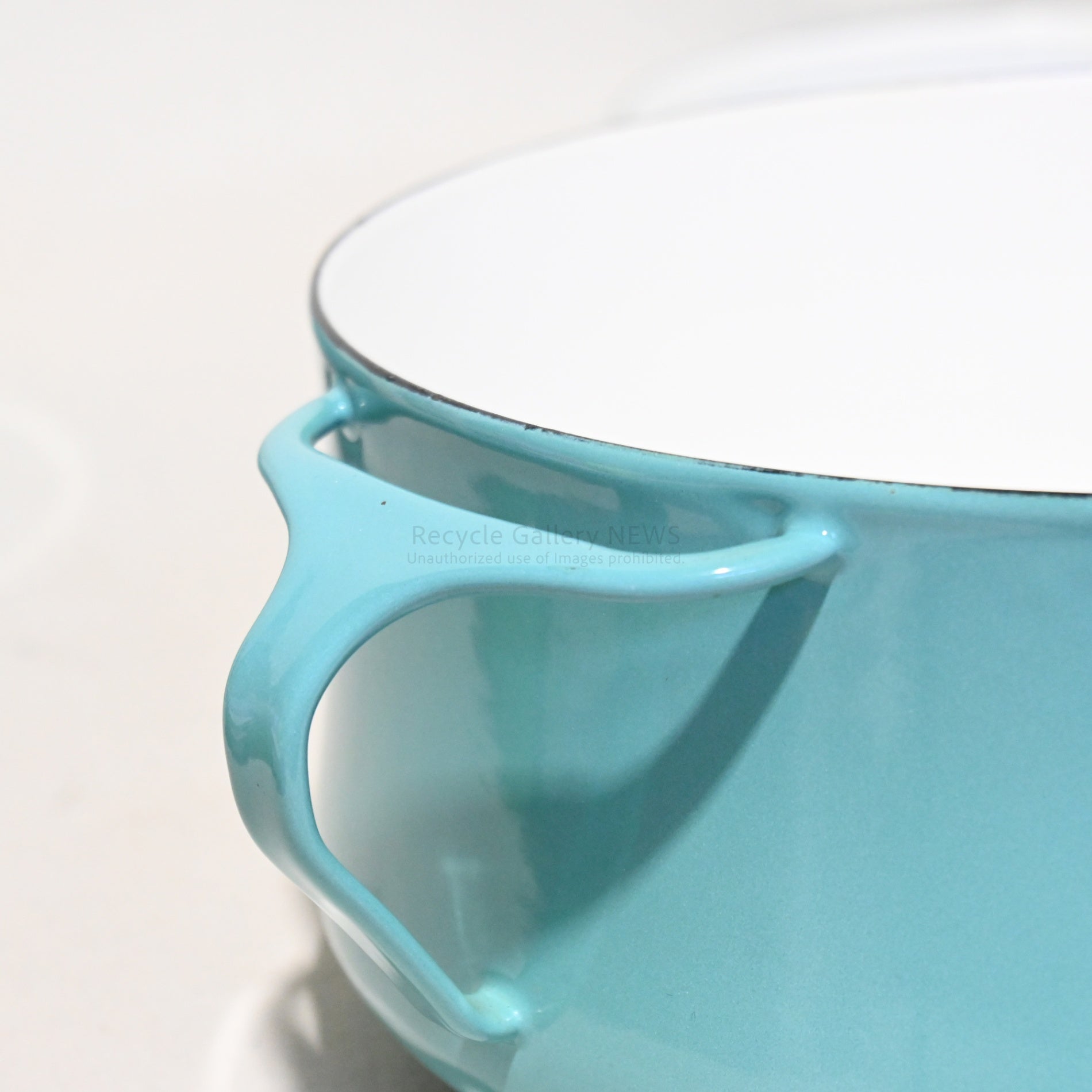 DANSK 23cm Casserole Double-Handled Pot Kobenstyle Teal/Turquoise Enamel U.S.A  / ダンスク 23cm キャセロール 両手鍋 コベンスタイル ティール ターコイズ ホーロー 未使用 新古品