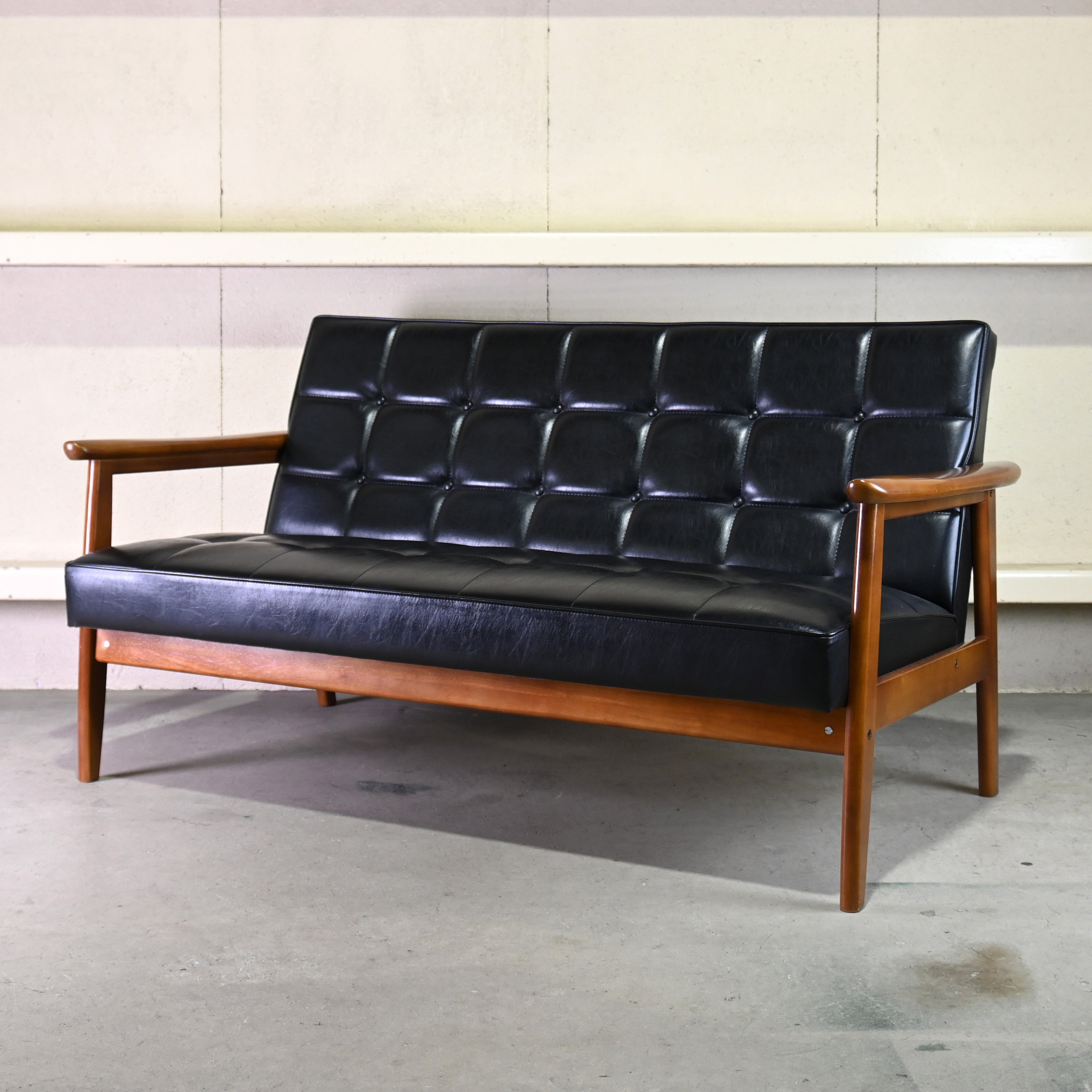 karimoku60 K-chair 2seater Standard black Japanese modern Long life design / カリモク60 Kチェア 2シーター スタンダードブラック ジャパニーズモダン ロングライフデザイン