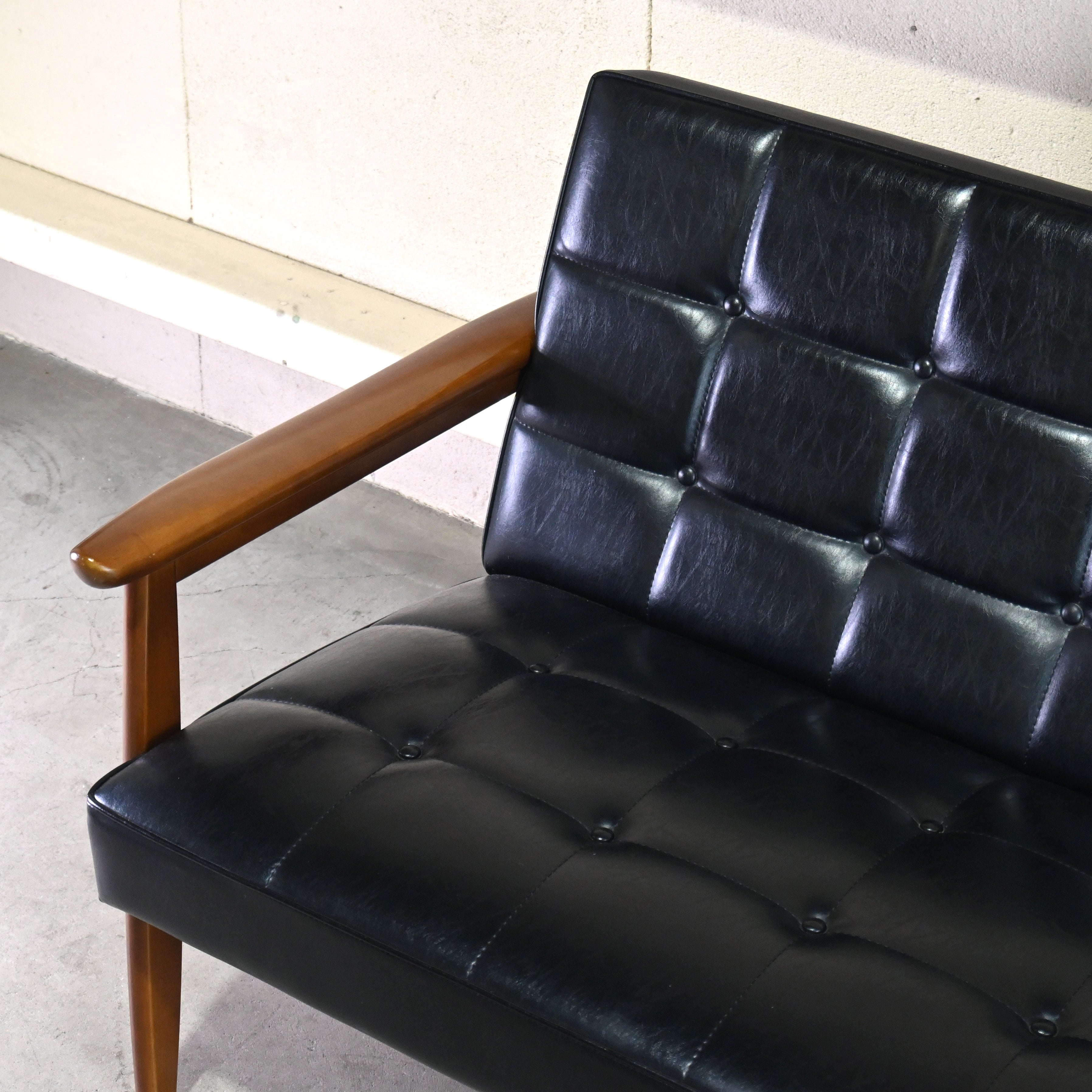 karimoku60 K-chair 2seater Standard black Japanese modern Long life design / カリモク60 Kチェア 2シーター スタンダードブラック ジャパニーズモダン ロングライフデザイン