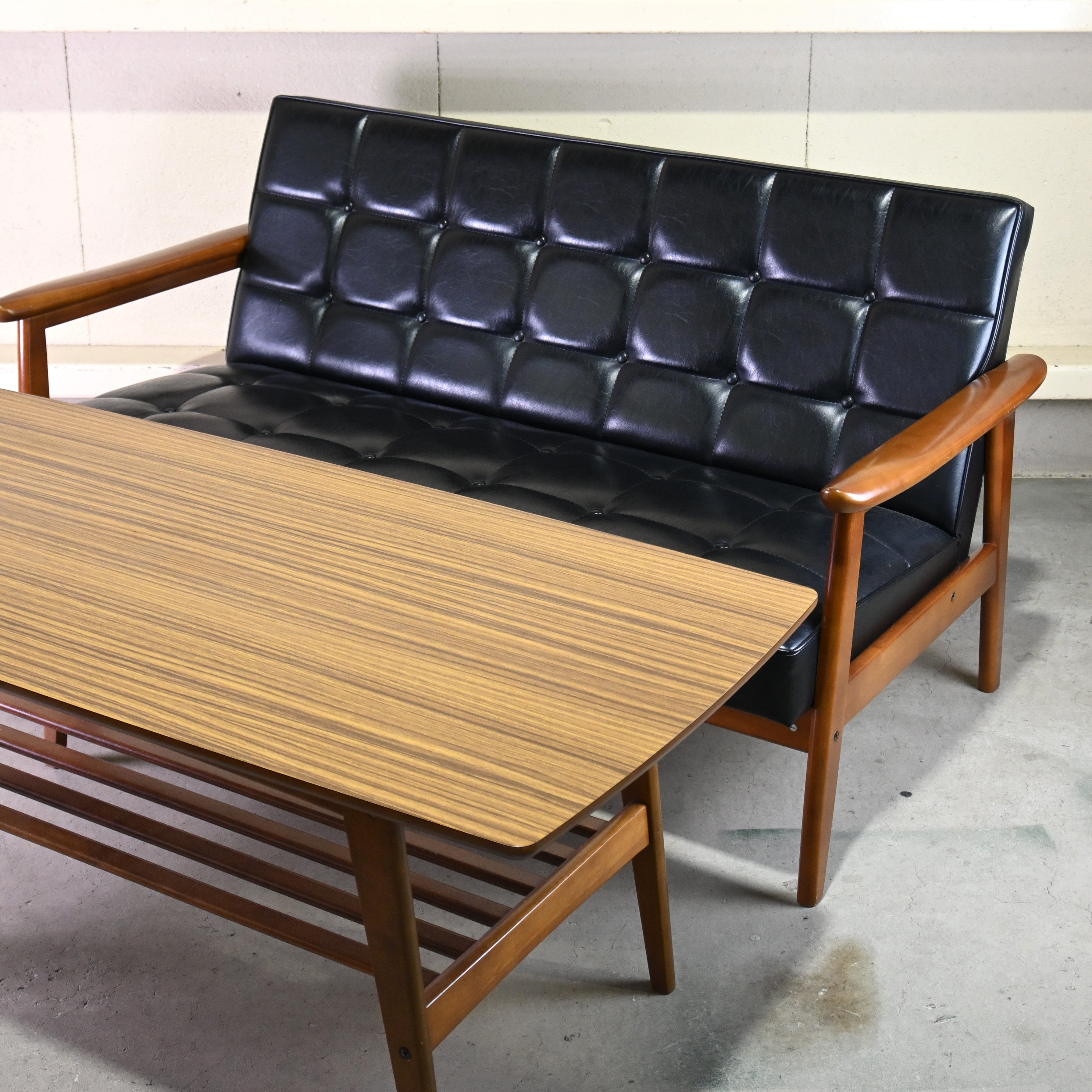karimoku60 K-chair 2seater Standard black Japanese modern Long life design / カリモク60 Kチェア 2シーター スタンダードブラック ジャパニーズモダン ロングライフデザイン
