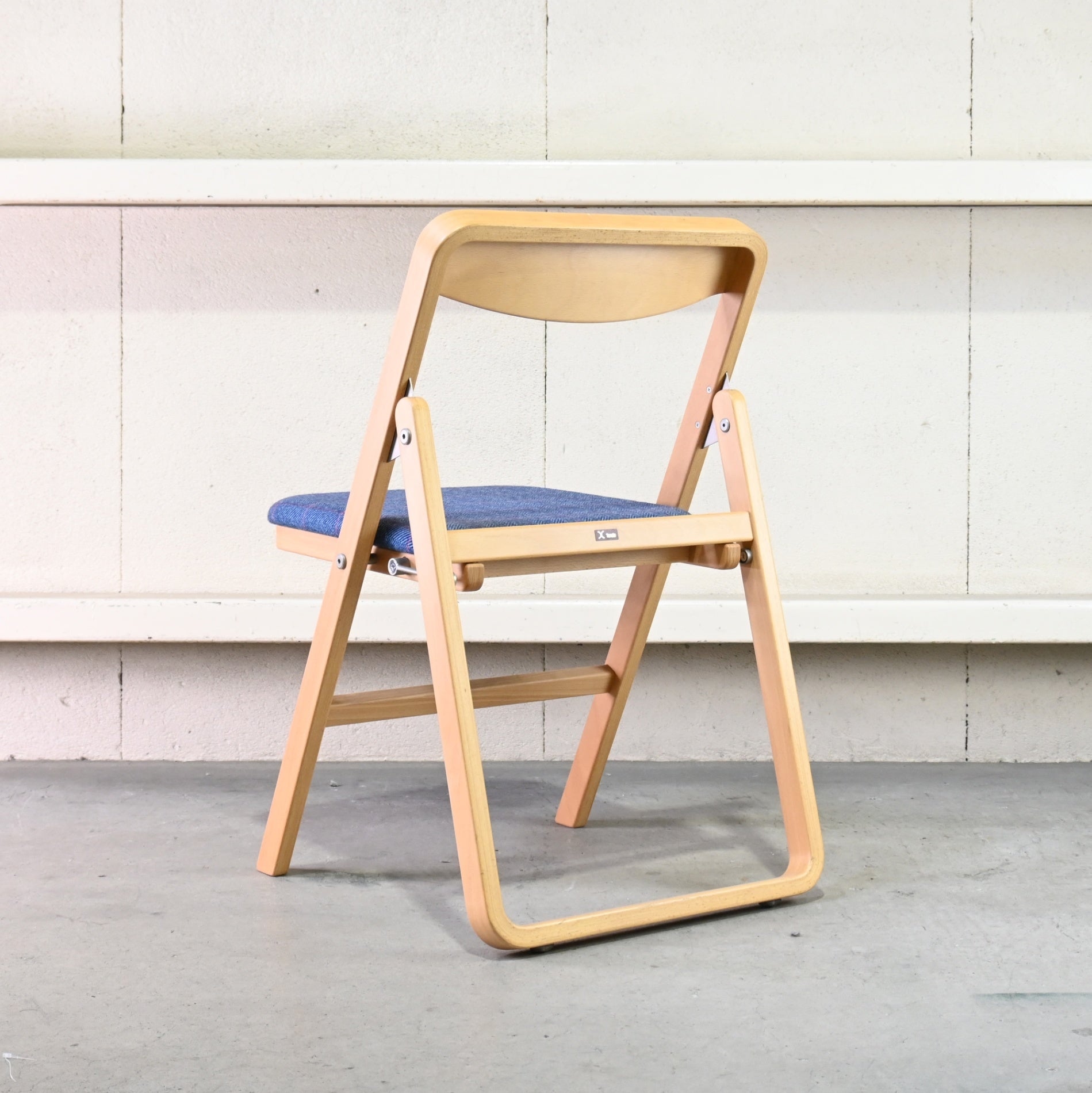 Tendo Folding chair T-3229WB-NT Japan Molded plywood / 天童木工 フォールディングチェア 折りたたみ椅子 廃盤シート張地布 日本 成形合板 木材