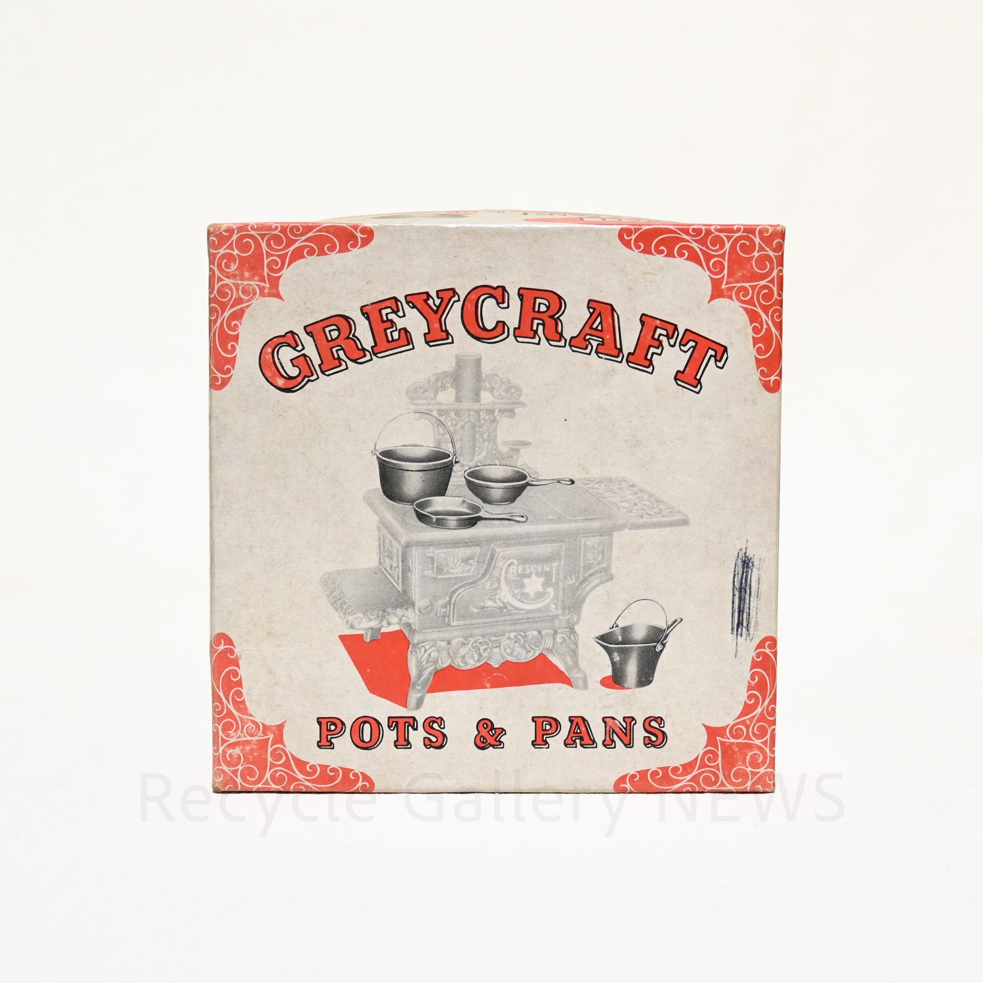 GREY IRON CASTING POTS AND PANS Miniature Iron Pot Set American Vintage Dollhouse / 鉄製 ミニチュア  鍋4点＋ヘラ１点セット アメリカンヴィンテージ ぬい活グッズドールハウス