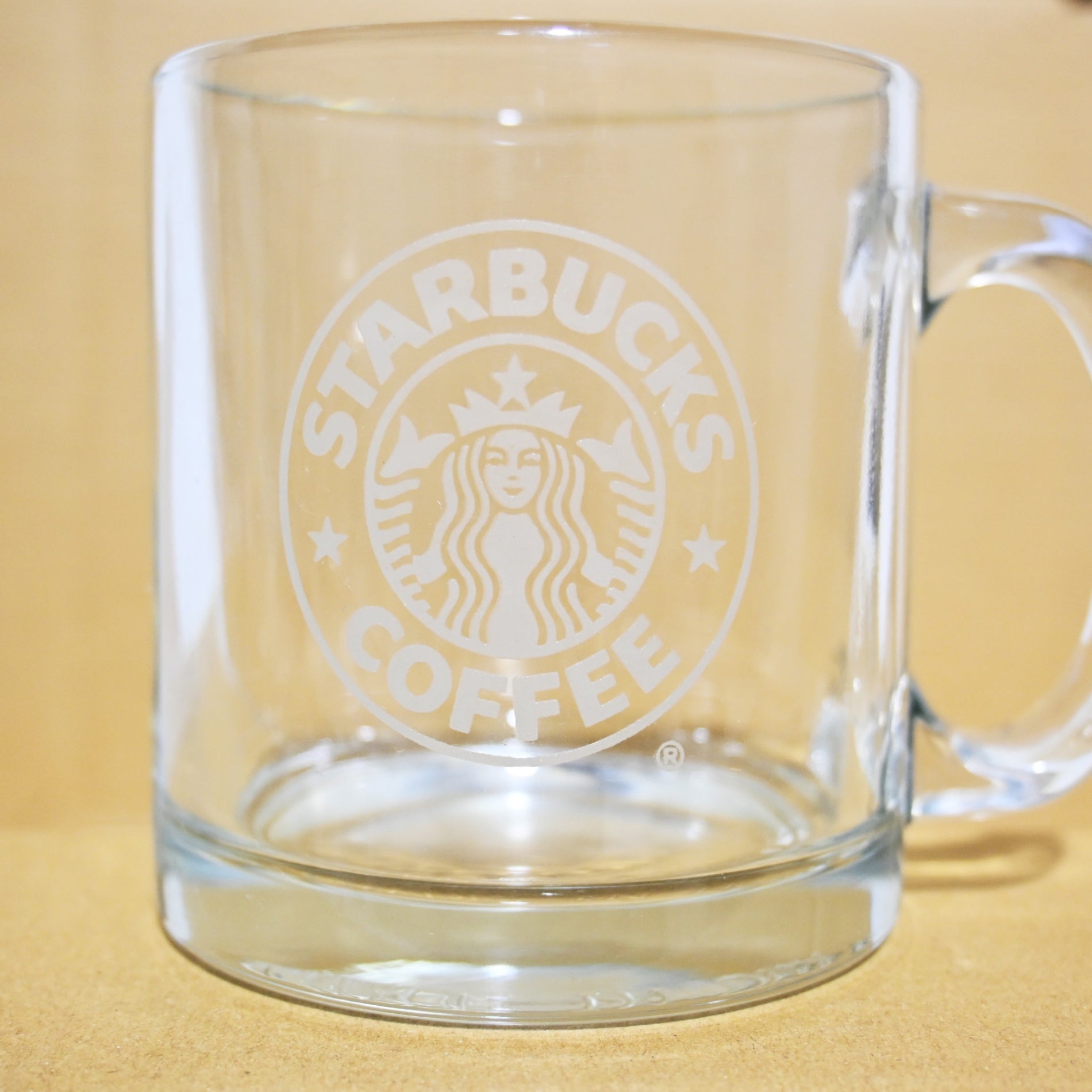 STARBUCKS COFEE Old logo Clear Glass Mug 1990s Vintage USA / スターバックスコーヒー スタバ 旧ロゴ ガラスマグ 90年代 アメリカン ヴィンテージ