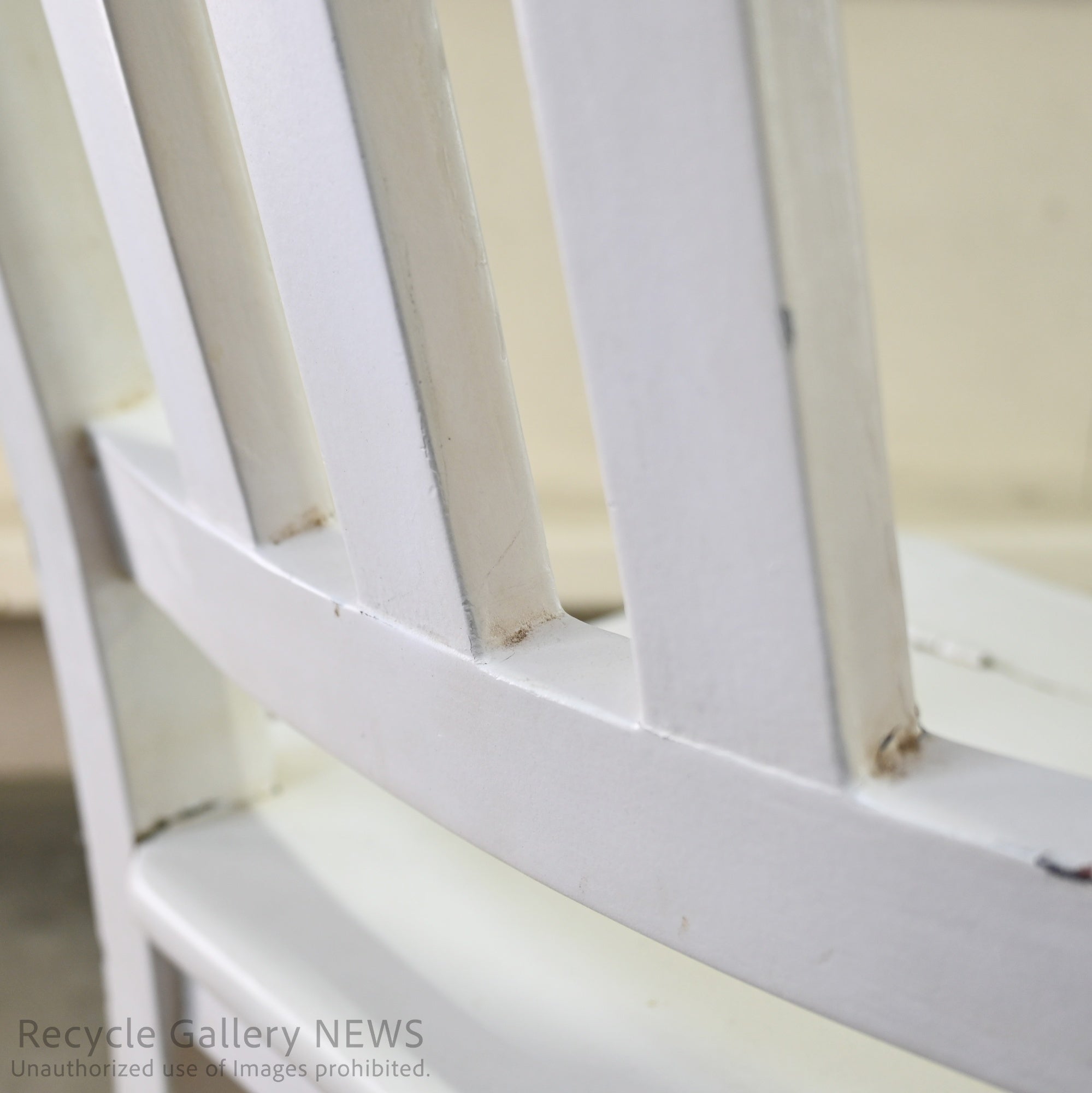 Vintage Foldable Library Step Chair White / ヴィンテージ 折りたたみ ライブラリー ステップ チェア 白