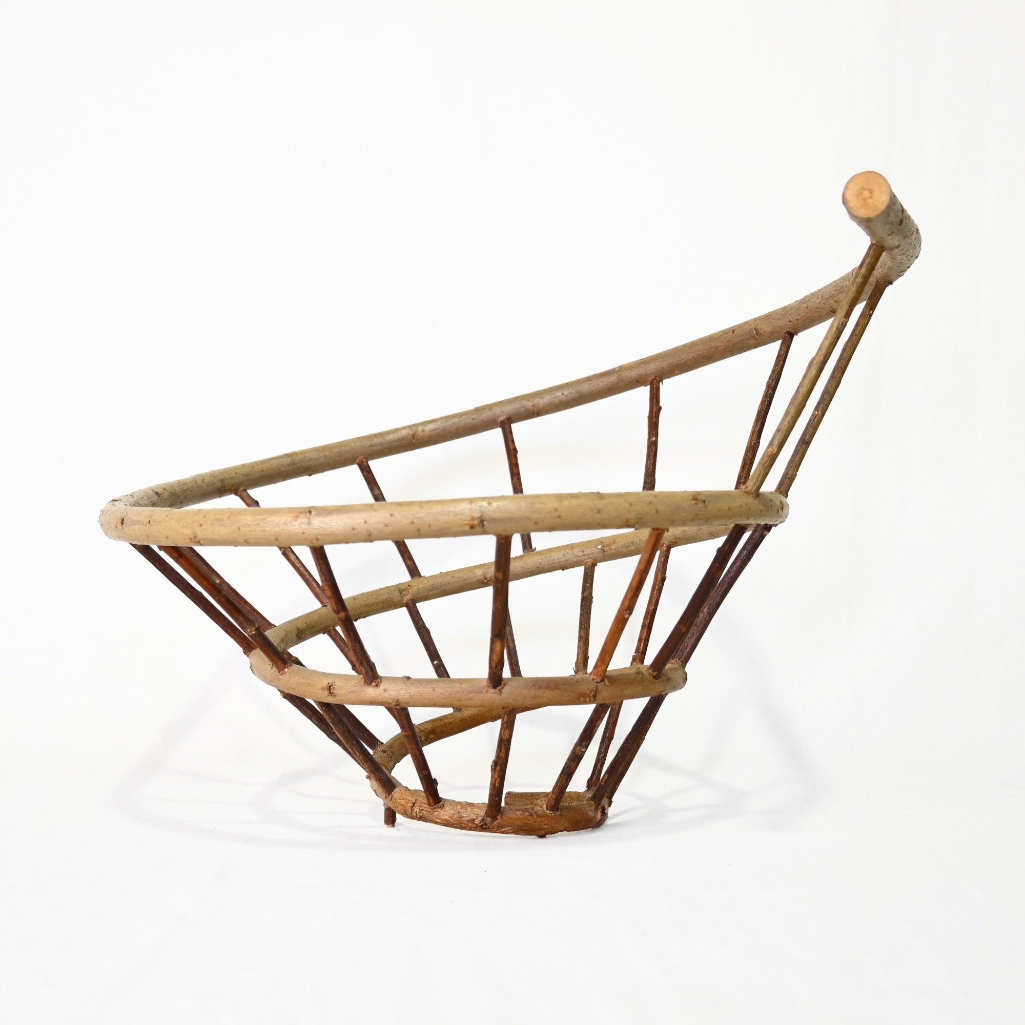 MARKKU KOSONEN Spiral basket Finland Vintage Woodworking Art / マルック・コソネン スパイラルバスケット フィンランド ヴィンテージ 自然物 アート