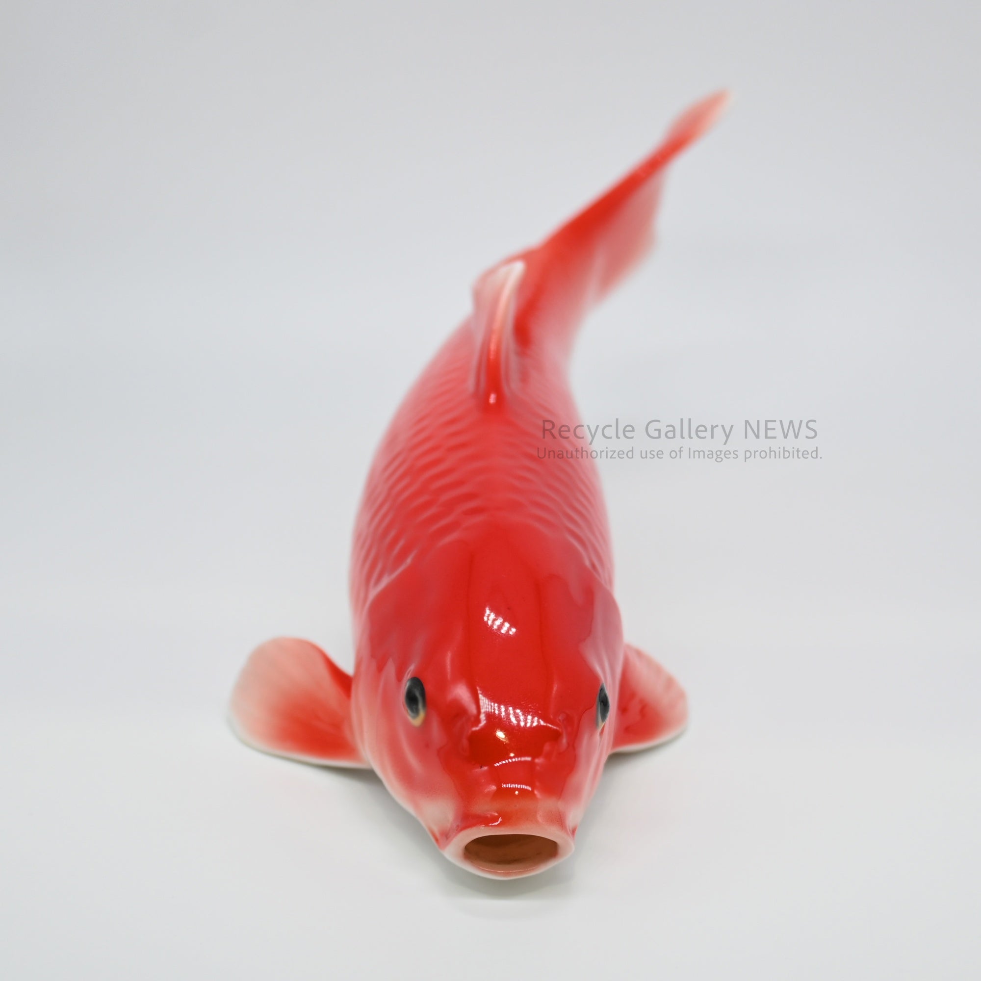 NIPPON TOKI KAISHA Old Noritake Carp Figurine Showa Retro Red Vintage / 日本陶器会社 オールドノリタケ 鯉 フィギュリン 昭和レトロ 赤 ヴィンテージ