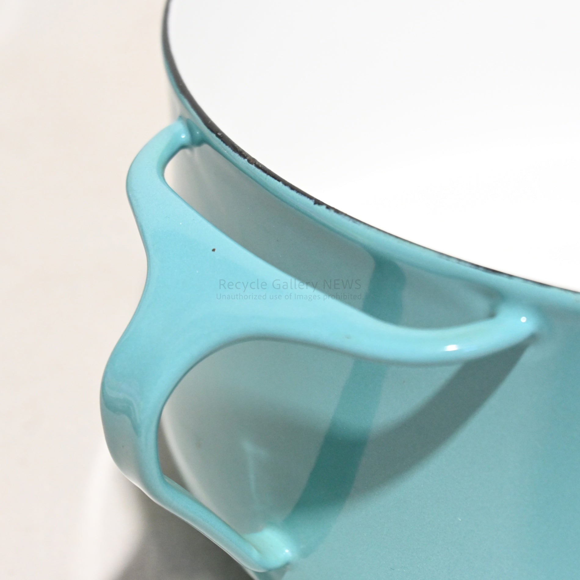 DANSK 23cm Casserole Double-Handled Pot Kobenstyle Teal/Turquoise Enamel U.S.A  / ダンスク 23cm キャセロール 両手鍋 コベンスタイル ティール ターコイズ ホーロー 未使用 新古品