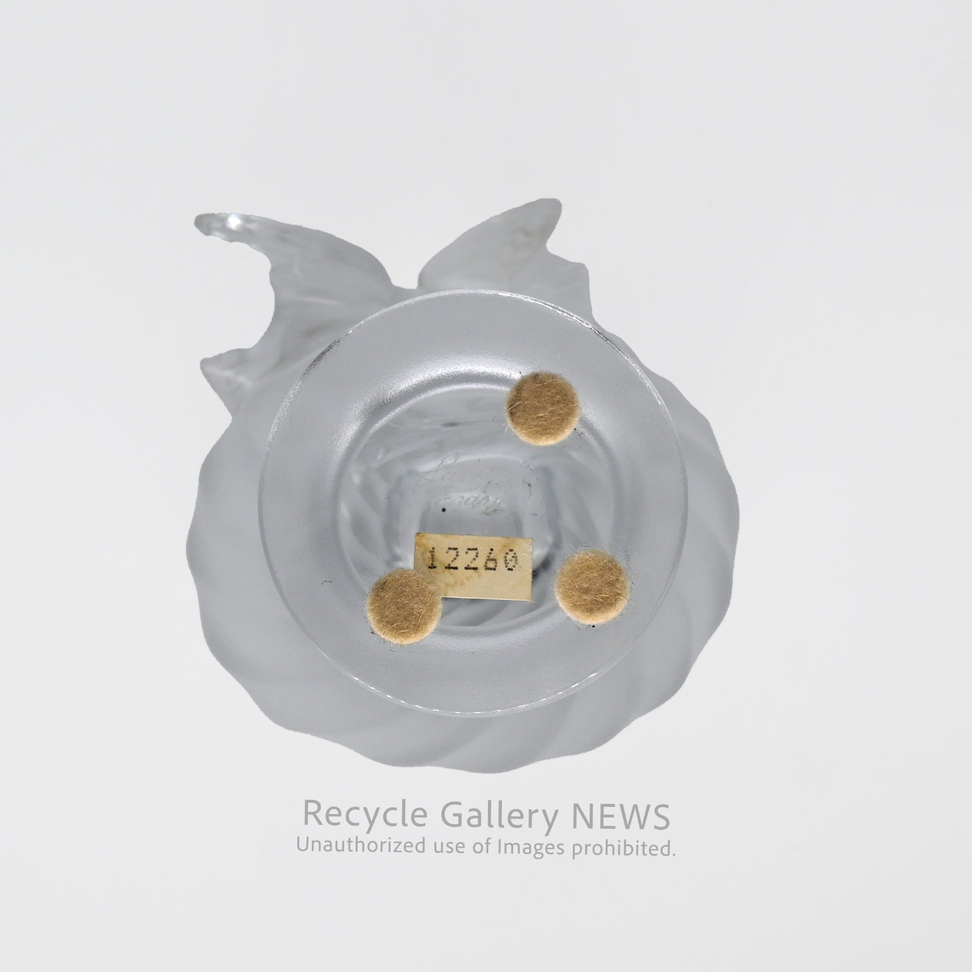 French Crystal Glass [LALIQUE ROSINE VASE] 50’s "Sculpture of Light" Artisan Craftsmanship / ラリック ロジーヌ ベース 50年代  フランス クリスタルガラス 光の彫刻 職人技