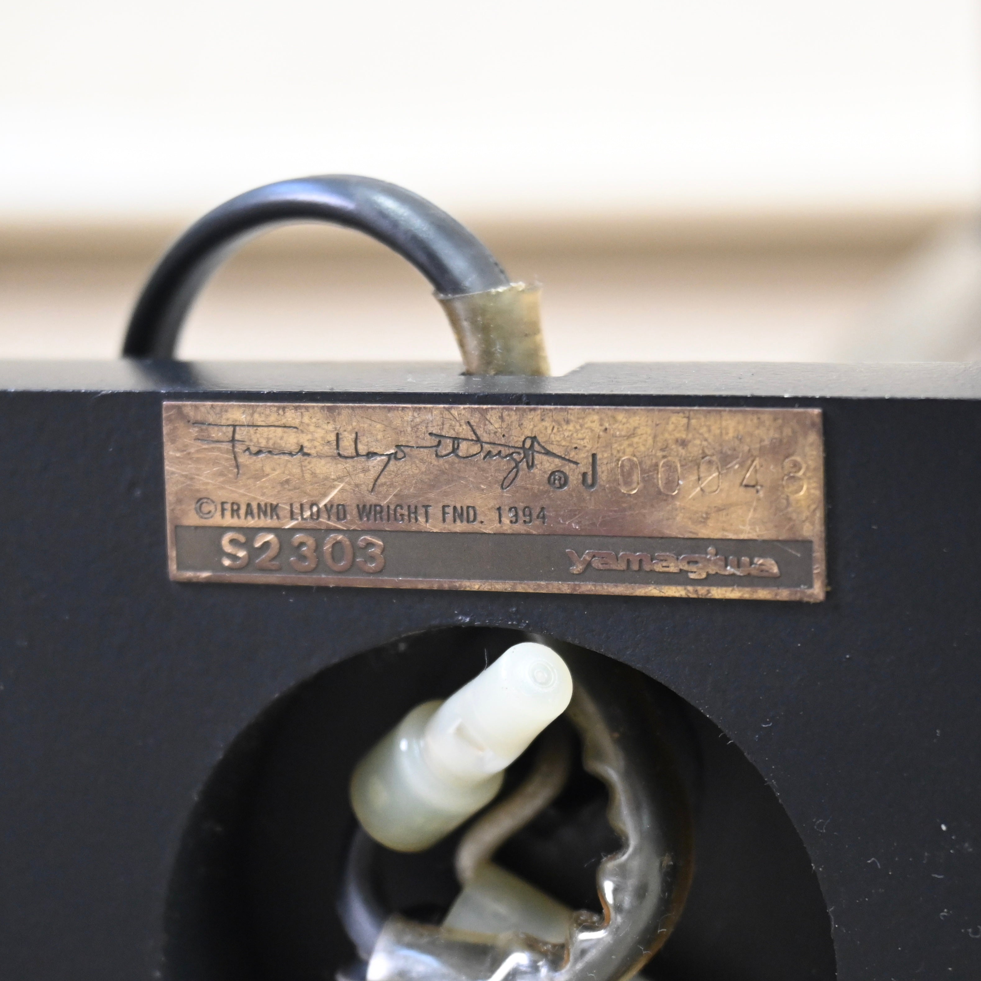 Frank Lloyd Wright × YAMAGIWA Midway Table lamp Glass shade / フランク・ロイド・ライト ヤマギワ ミッドナイト テーブルランプ ガラスシェード