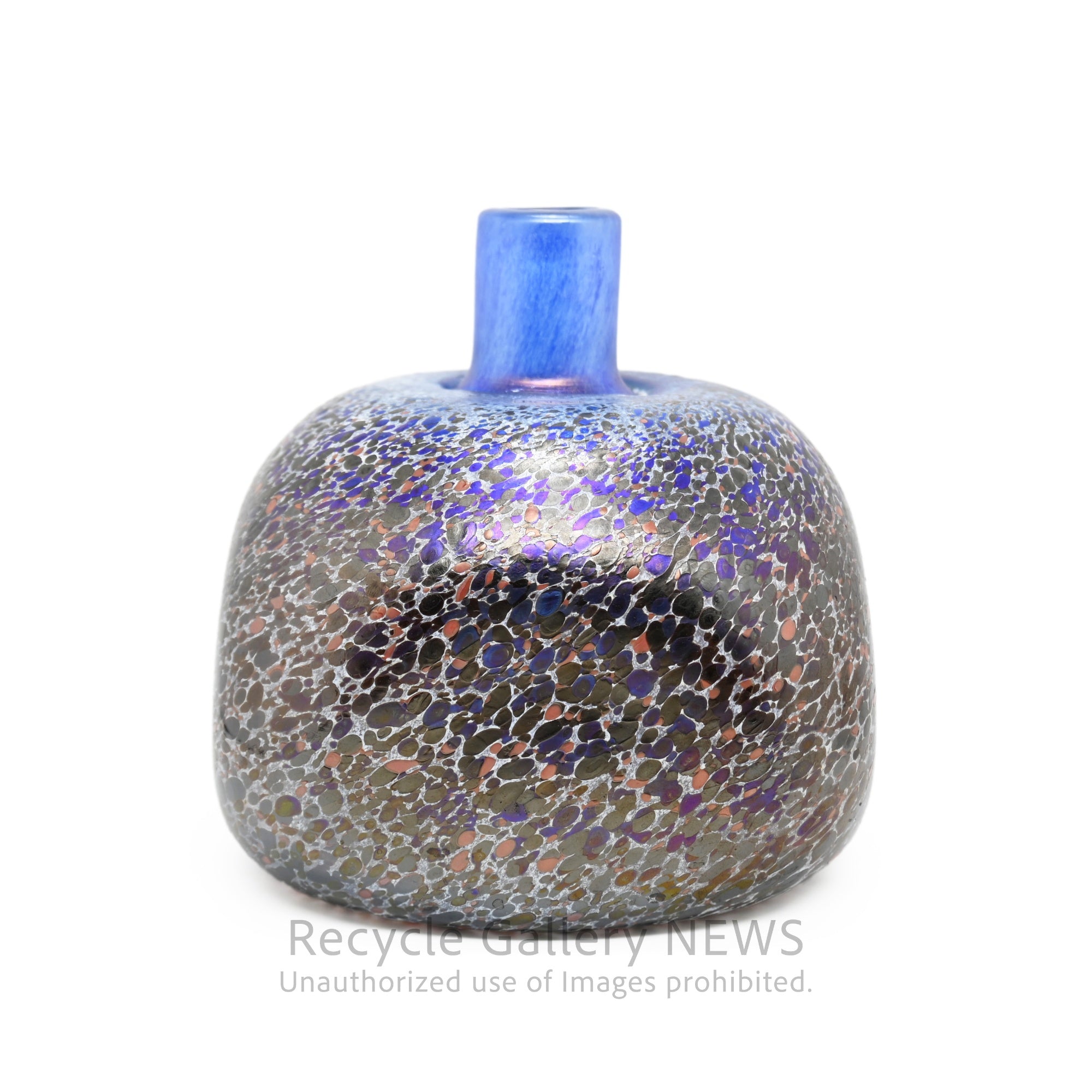 KOSTA BODA Bertil Vallien Art Modern Glass Flower Vase Purple Tones / コスタボダ ガラス フラワーベース バーティル・ヴァリーン 一輪挿し 花瓶 パープル系 アートガラス モダン