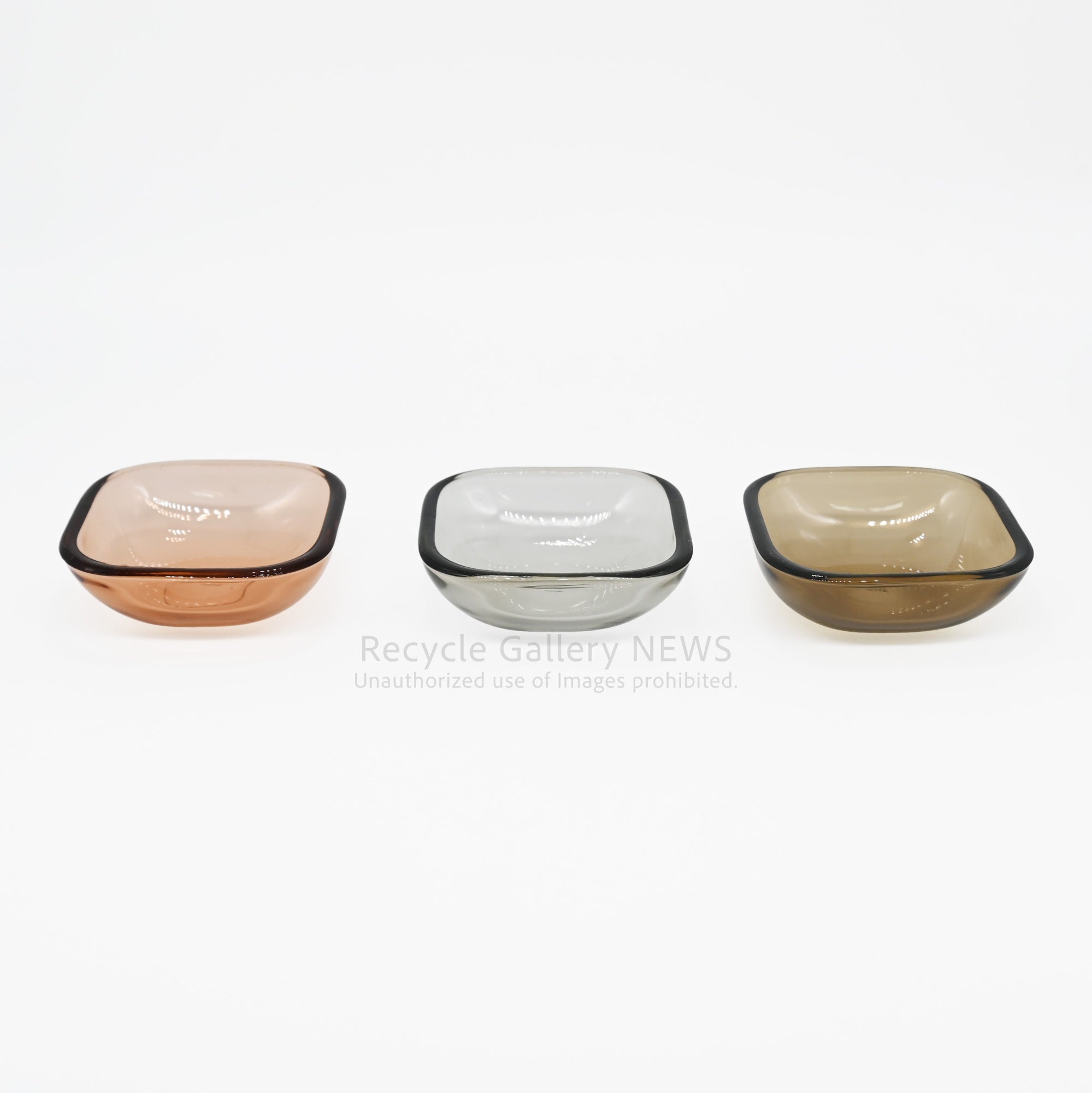 Rare Hoya Glass "Starting Unit series" Set of 6 Plates Japanese Tableware Showa Retro / 保谷硝子 スターティングユニット６点セット  日本 食器 昭和レトロ 希少