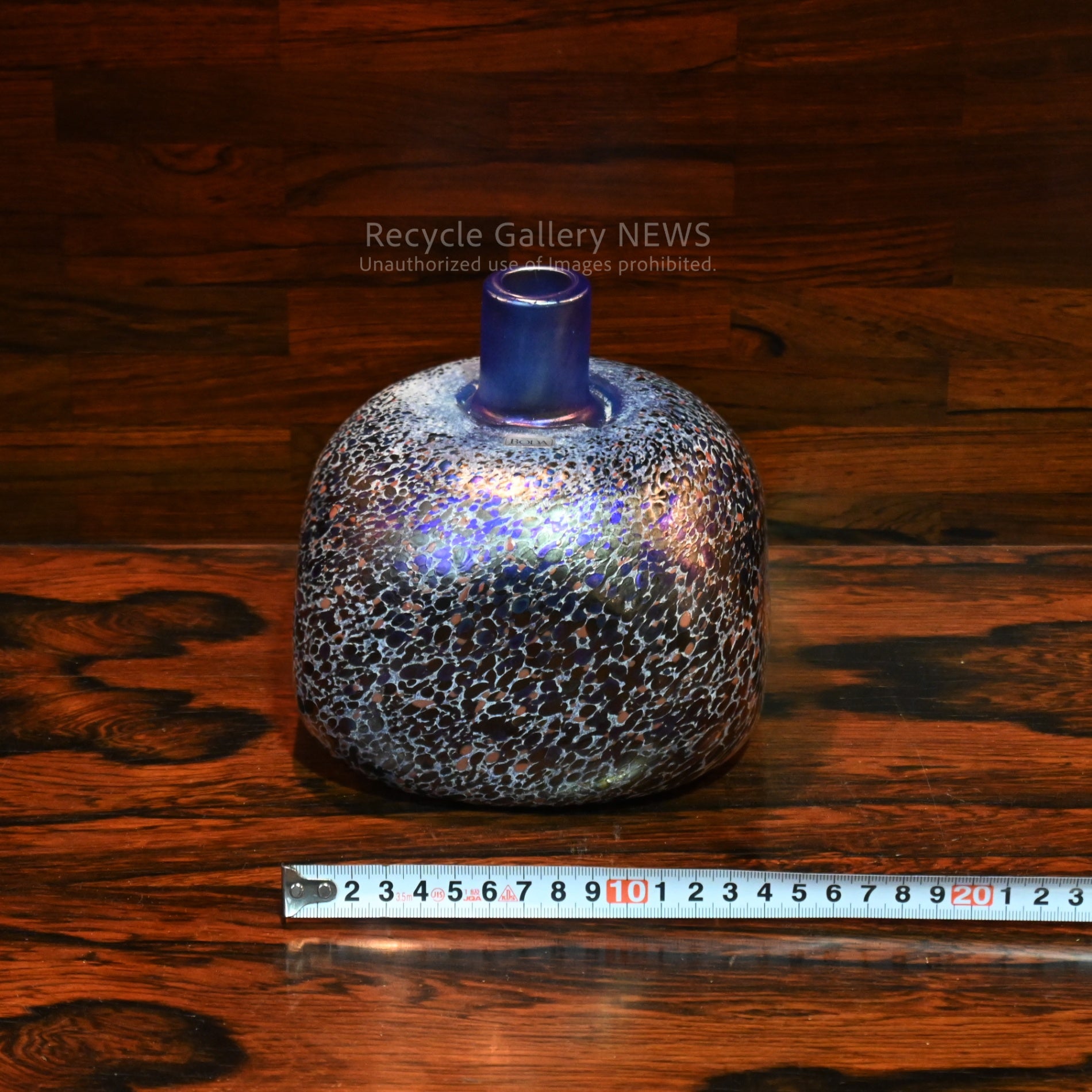 KOSTA BODA Bertil Vallien Art Modern Glass Flower Vase Purple Tones / コスタボダ ガラス フラワーベース バーティル・ヴァリーン 一輪挿し 花瓶 パープル系 アートガラス モダン