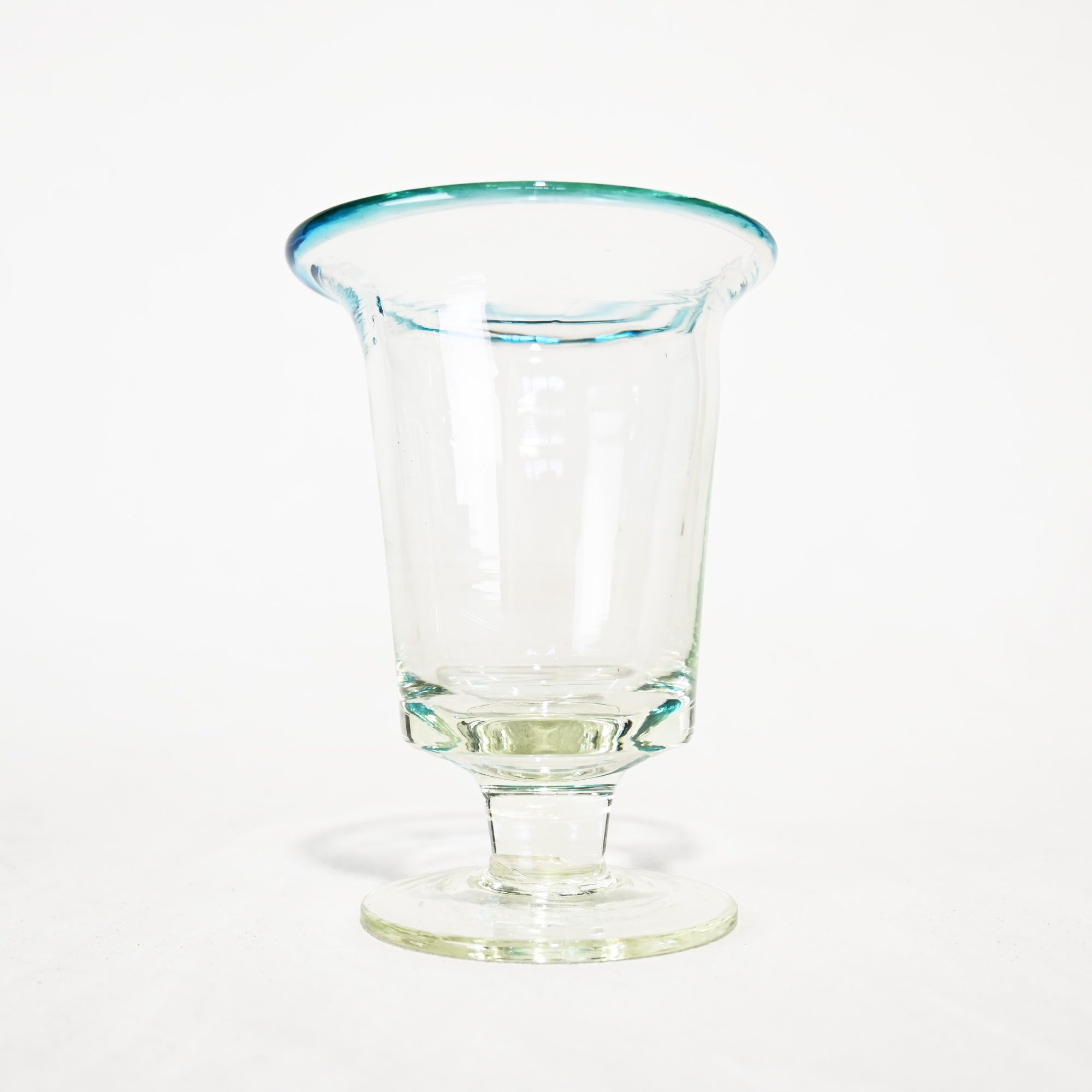 Vintage Japanese Blown glass Blue&Clear Ice Cup Parfait Glass / ヴィンテージ 和ガラス 吹きガラス 青＆透明 氷コップ パフェグラス