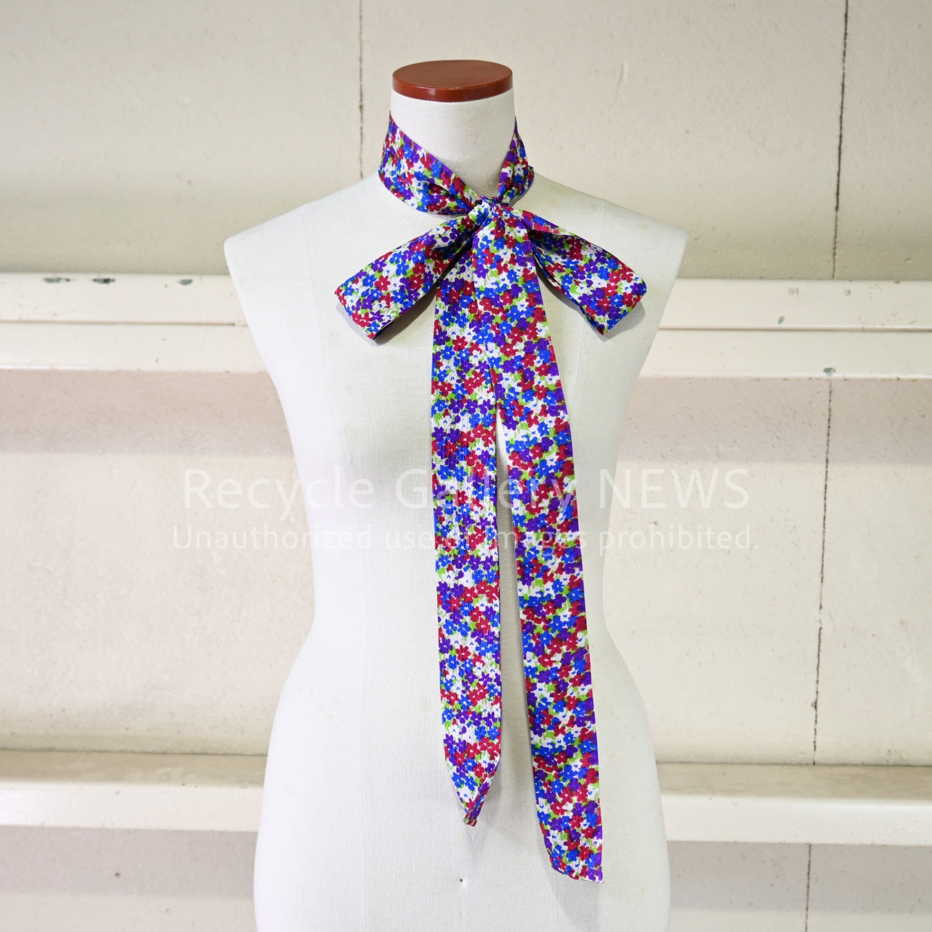 1970-80s Vintage YVES SAINT LAURENT Floral print 3-piece suit & scarf 4-piece set / ヴィンテージ イブ・サン・ローラン 花柄プリント 3ピース&ストール 4点組