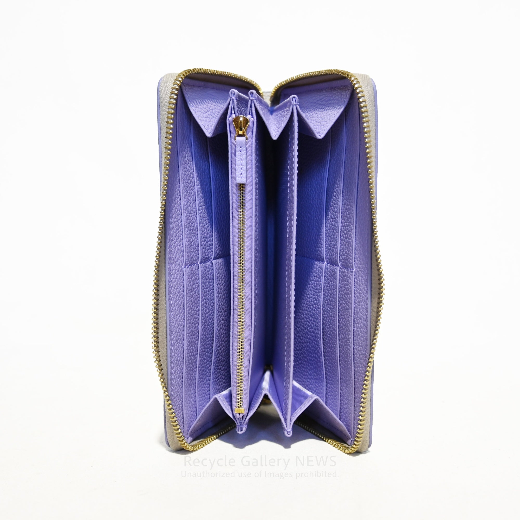 GUCCI Double G Two-Tone Zip-Around Wallet Limited to Japan Ivory and Lilac Leather Unused Italy / グッチ ダブルG バイカラー ジップアラウンドウォレット 日本限定 アイボリー&ライラックレザー 未使用品