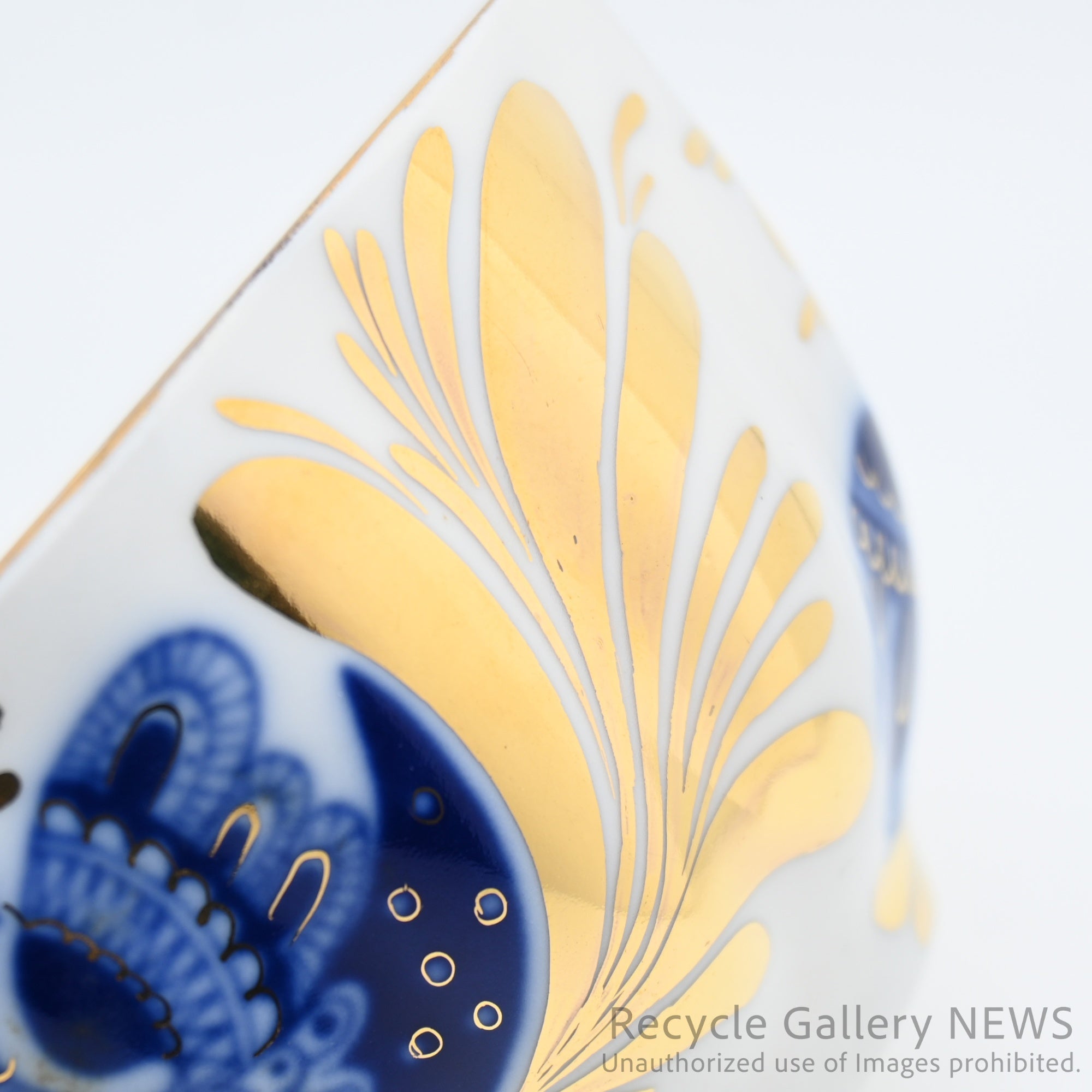Lomonosov Golden Garden C&S Russian Porcelain White Blue Gold / ロモノーソフ 黄金の庭 カップ＆ソーサー ロシア食器 白 青 金