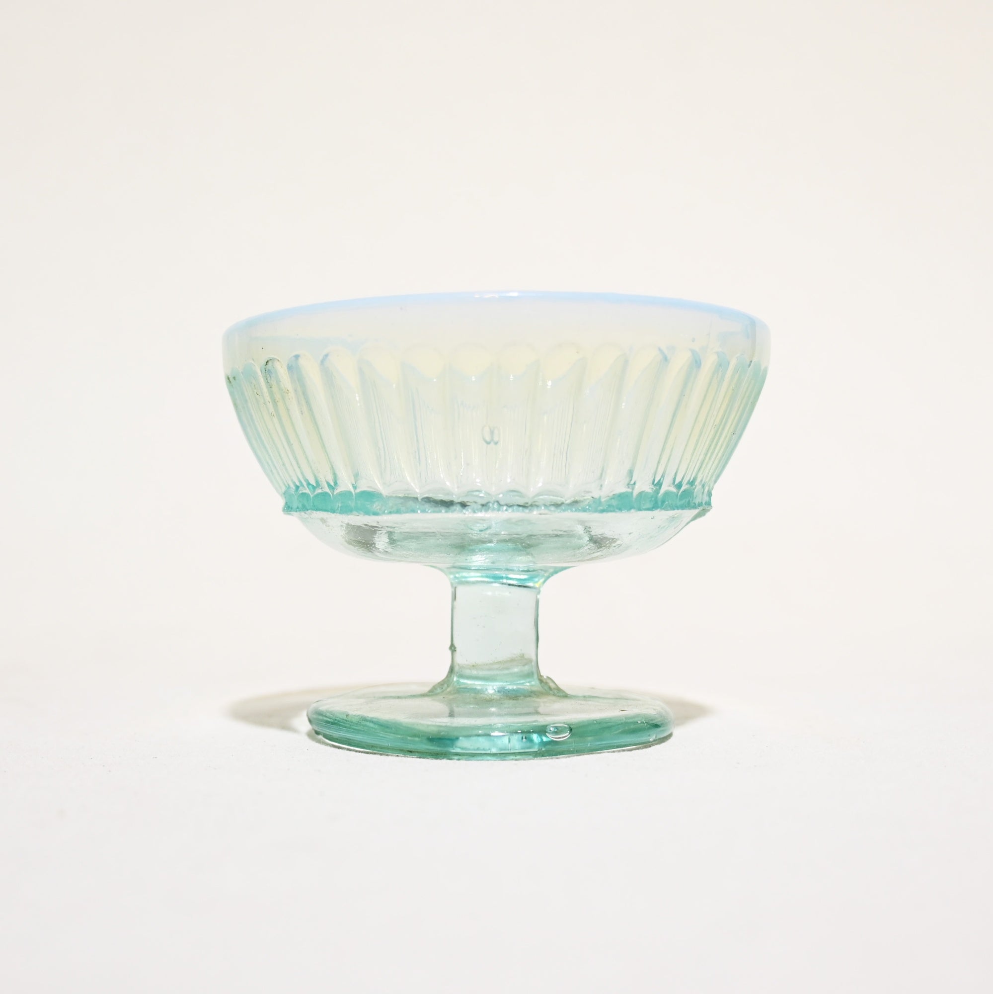 Vintage Press Glass Japanese Glass Ice Cup Ramune soda blue Color Retro / ヴィンテージ プレスガラス 和ガラス 氷コップ ラムネ色 レトロ