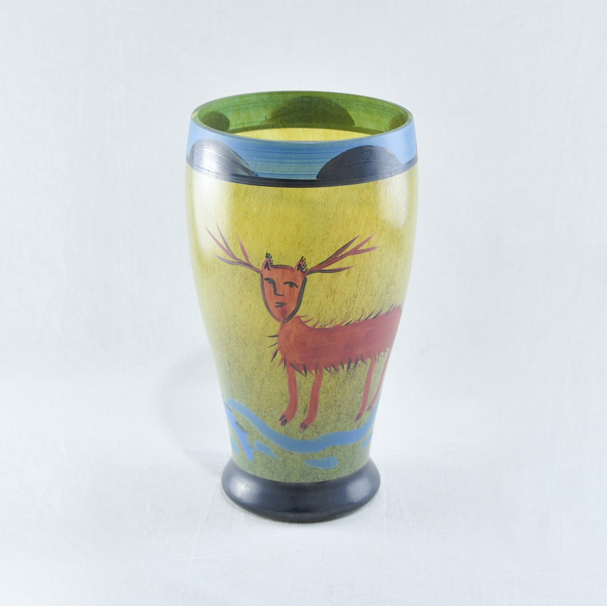 Ulrica Hydman-Vallien NEVADA 1990's Deer Vase KOSTA BODA / ウルリカ・ヒードマン・ヴァリーン ネヴァダ 1990年代 鹿 花瓶 コスタボダ 北欧デザイン