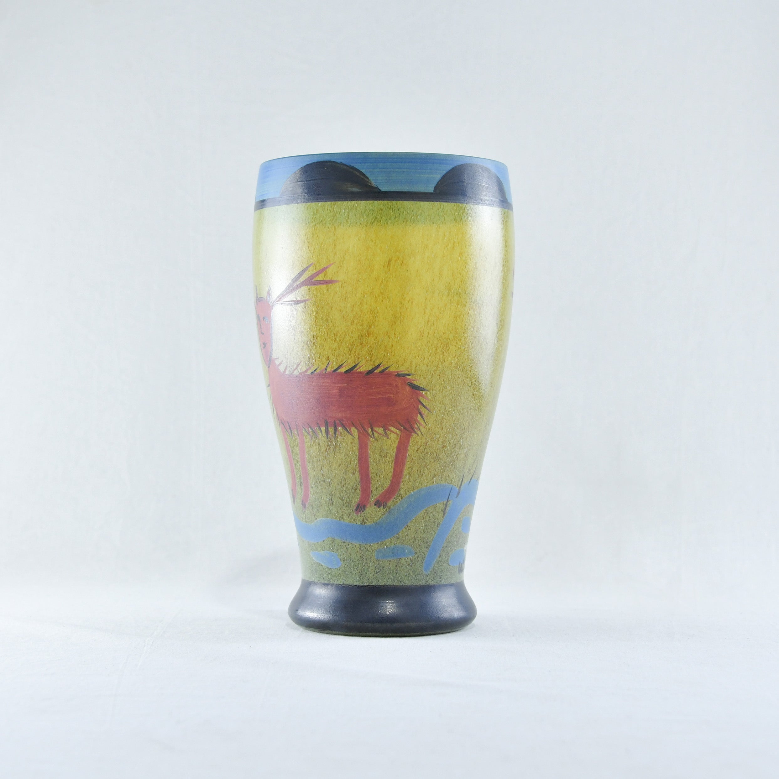 Ulrica Hydman-Vallien NEVADA 1990's Deer Vase KOSTA BODA / ウルリカ・ヒードマン・ヴァリーン ネヴァダ 1990年代 鹿 花瓶 コスタボダ 北欧デザイン
