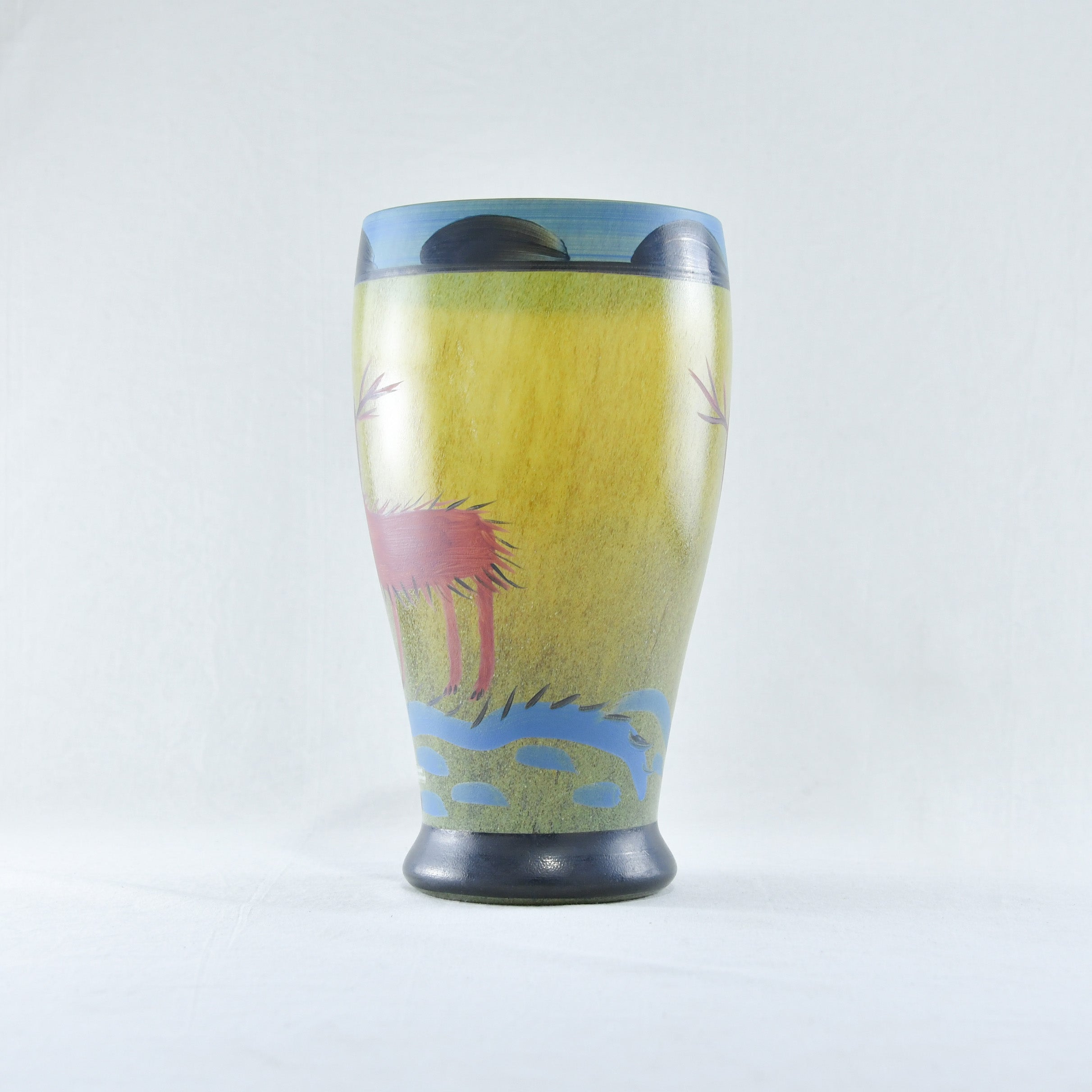 Ulrica Hydman-Vallien NEVADA 1990's Deer Vase KOSTA BODA / ウルリカ・ヒードマン・ヴァリーン ネヴァダ 1990年代 鹿 花瓶 コスタボダ 北欧デザイン