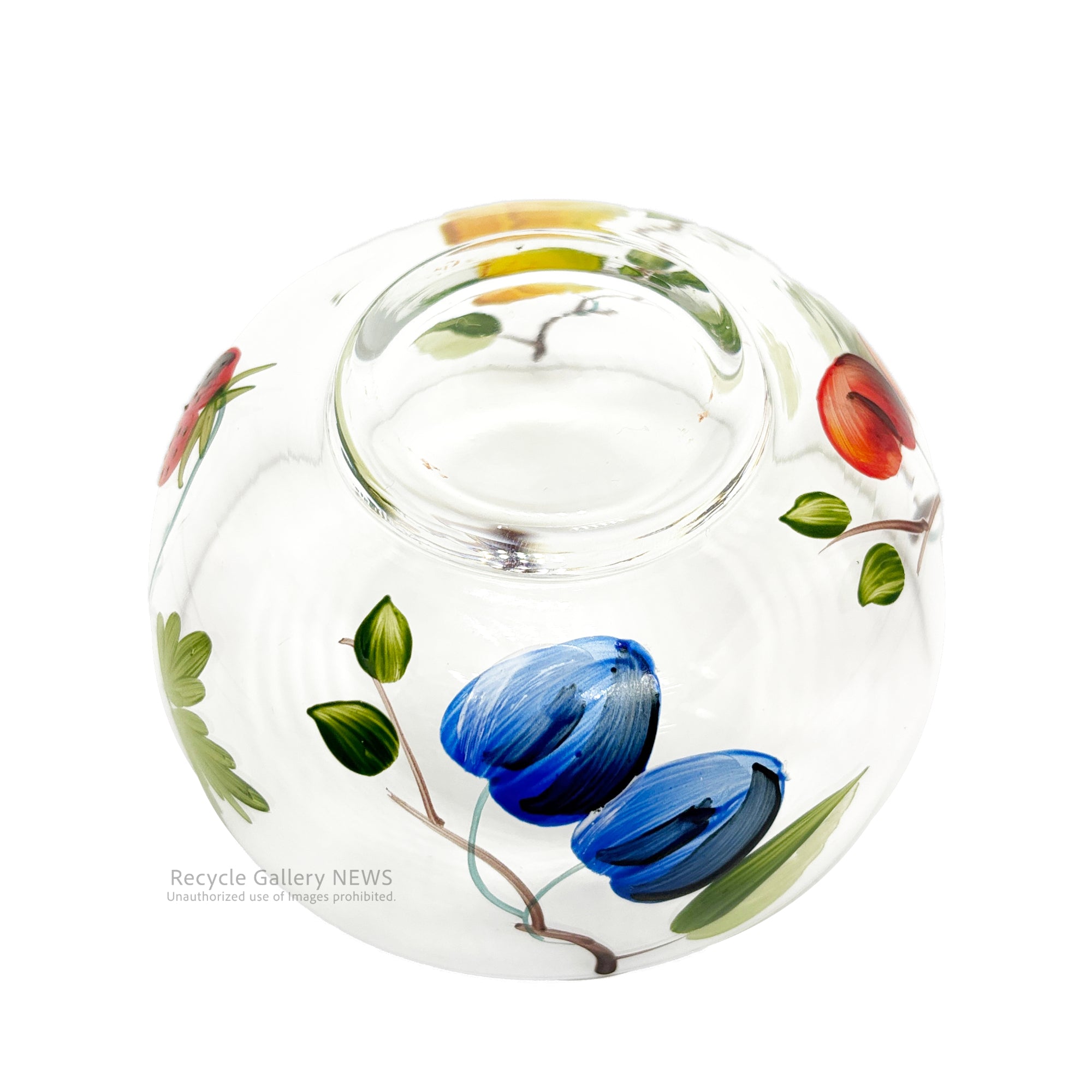 Felunion Fruit-patterned glass candy pot / small item container Hungary / フェルニオン フルーツ柄 キャンディポット ガラス 小物入れ ハンガリー