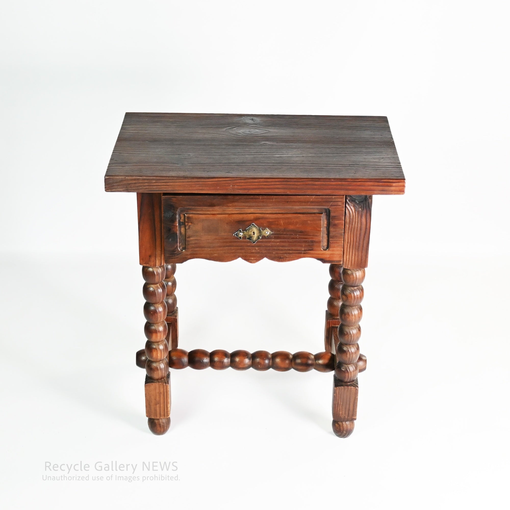 Antique Console Table with Bobbin Turned Legs Classic Spool Design / ボビンターニングレッグ コンソールテーブル アンティーク クラシック 糸巻きデザイン