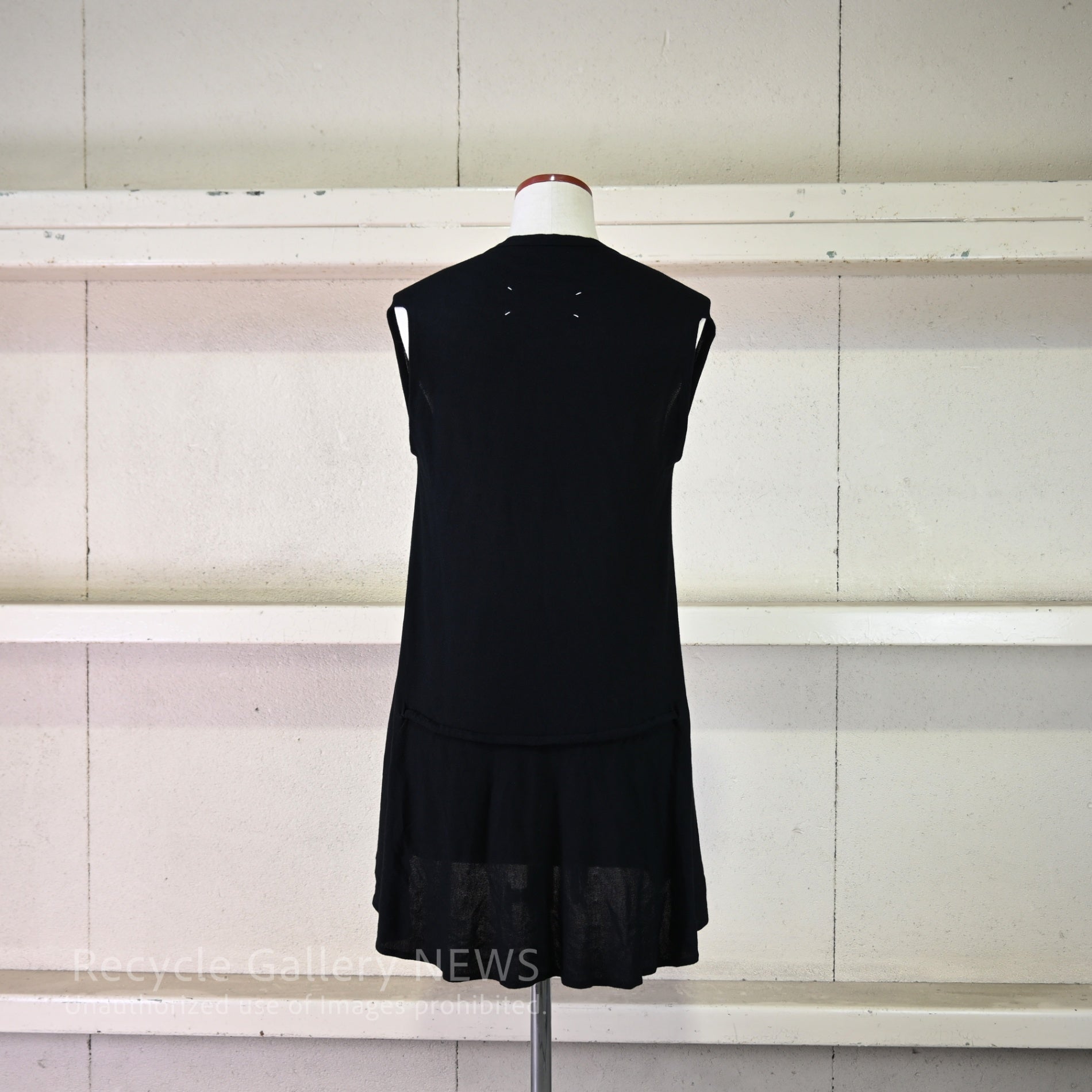 Maison Martin Margiela Silk rayon knit long vest size S Black MMM / メゾン・マルタン・マルジェラ（MMM期）シルクレーヨンニット ロングベスト S 黒