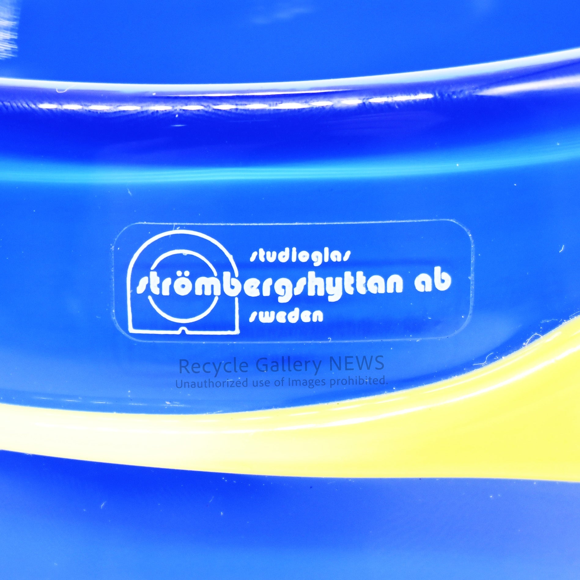 Strombergshyttan × Jonas Torstensson Blue glass bowl Scandinavian Style Swedish 1990's / ストロンベリヒッタン ヨナス・トルステンソン ブルーグラスボウル スウェーデン 北欧 1990年代