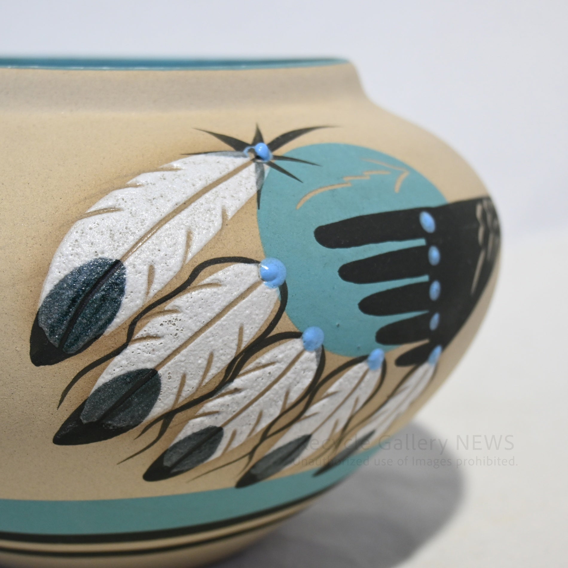 Betty Selby Native American motif Ceramic pot Vase Interior object / ベティ・セルビー ネイティブアメリカン モチーフ 陶磁器 ポット 花瓶 インテリアオブジェ