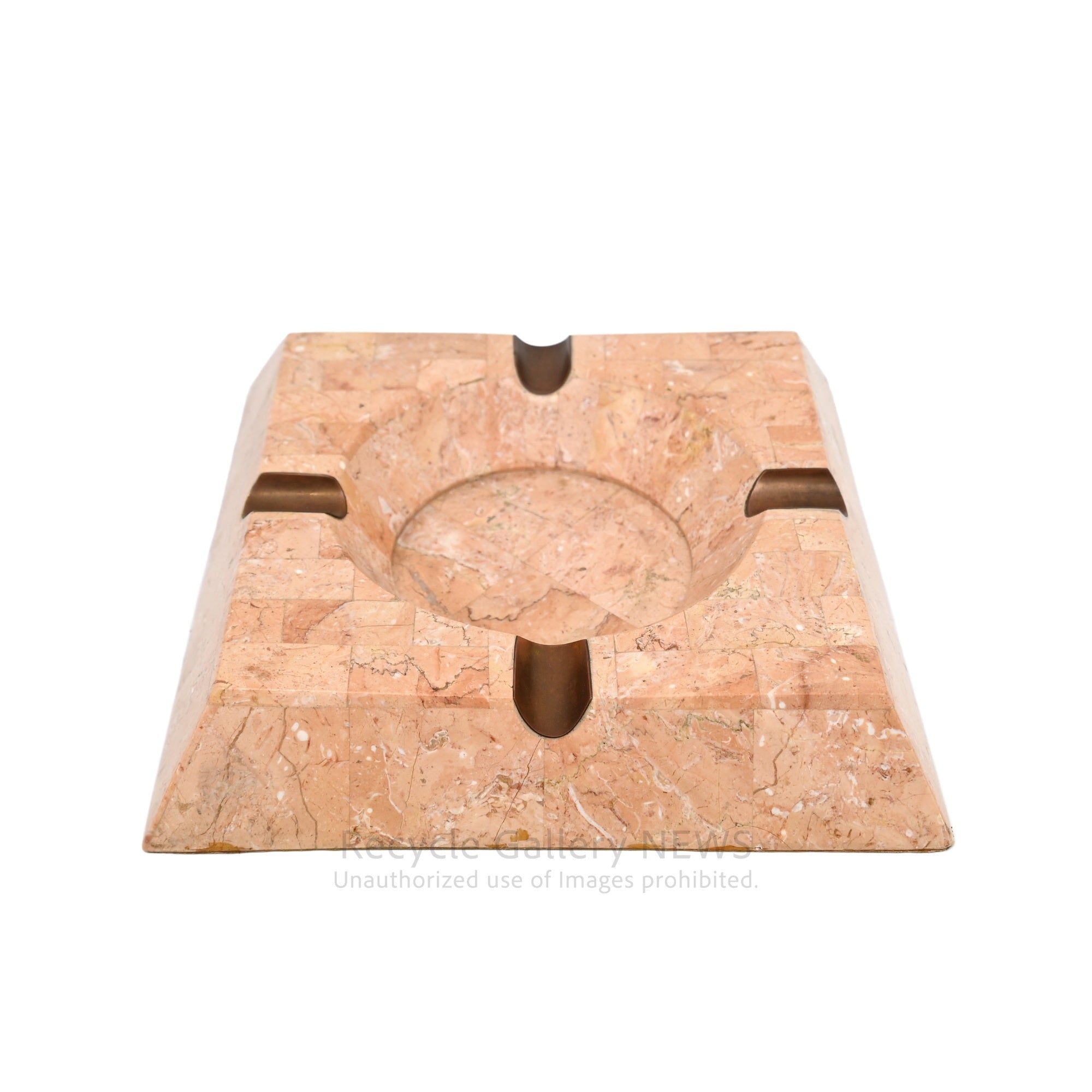 Pink Marble Look Stone Texture Ash Tray Square Mid-Century Modern / 大理石調 アッシュトレイ 灰皿 スクエアフォルム モダンインテリア ミッドセンチュリー ピンク マーブル