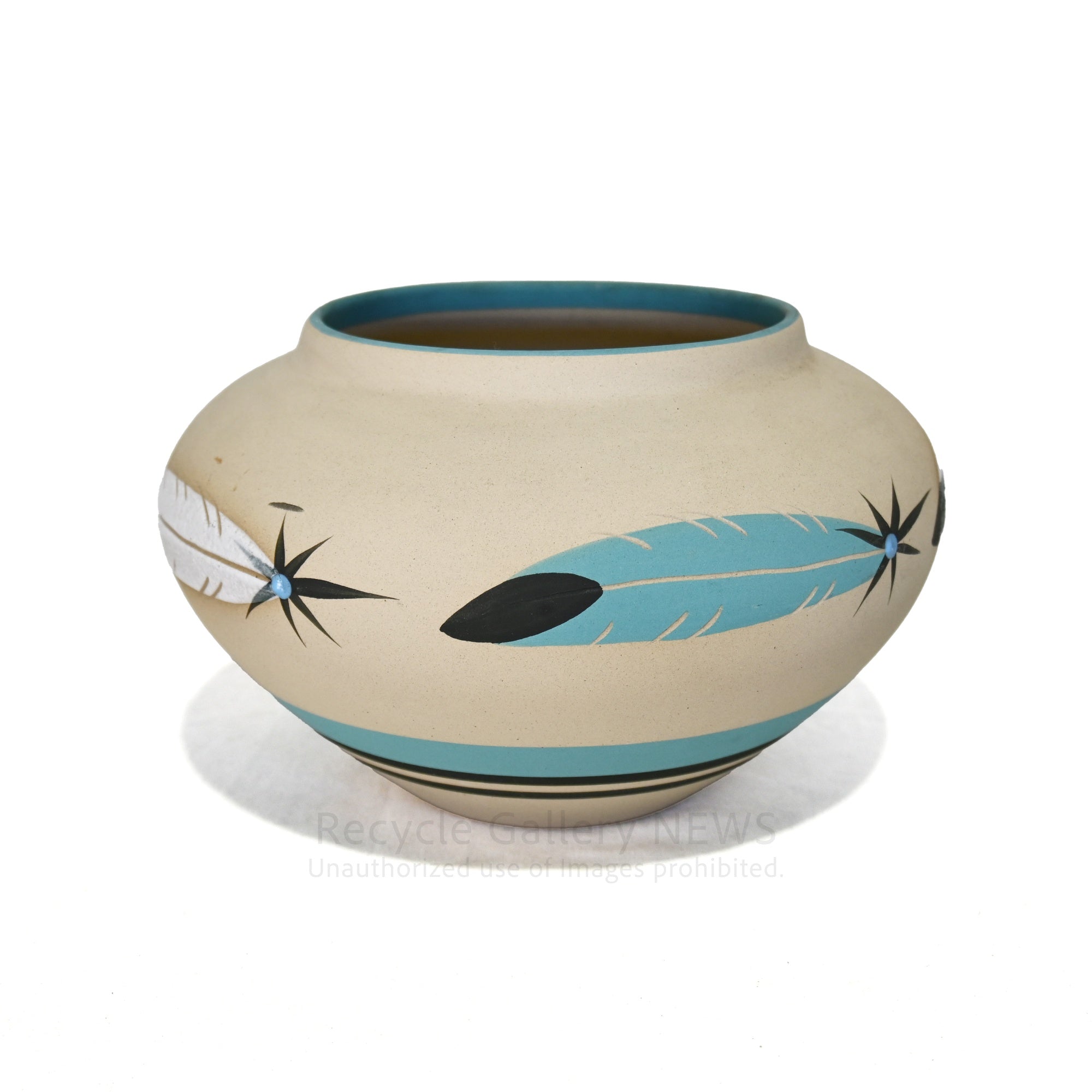 Betty Selby Native American motif Ceramic pot Vase Interior object / ベティ・セルビー ネイティブアメリカン モチーフ 陶磁器 ポット 花瓶 インテリアオブジェ