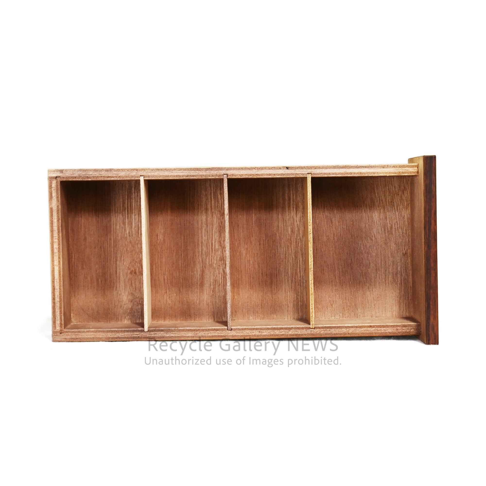 Rosewood-print Veneer small drawer unit with 3 drawers Showa retro style / ローズウッドプリント 突板小引き出し 引出3杯 昭和レトロ