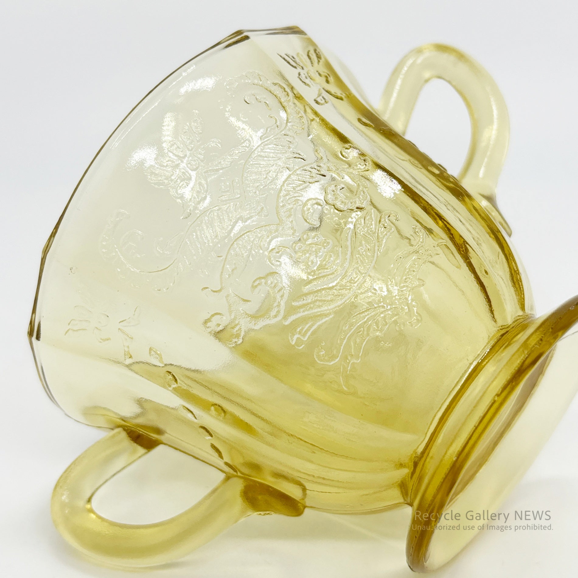 Federal Glass "Madrid" Footed Open Sugar Bowl U.S.A Vintage / フェデラル・グラス マドリッド フットデッド・オープン・シュガーボウル 1930年代