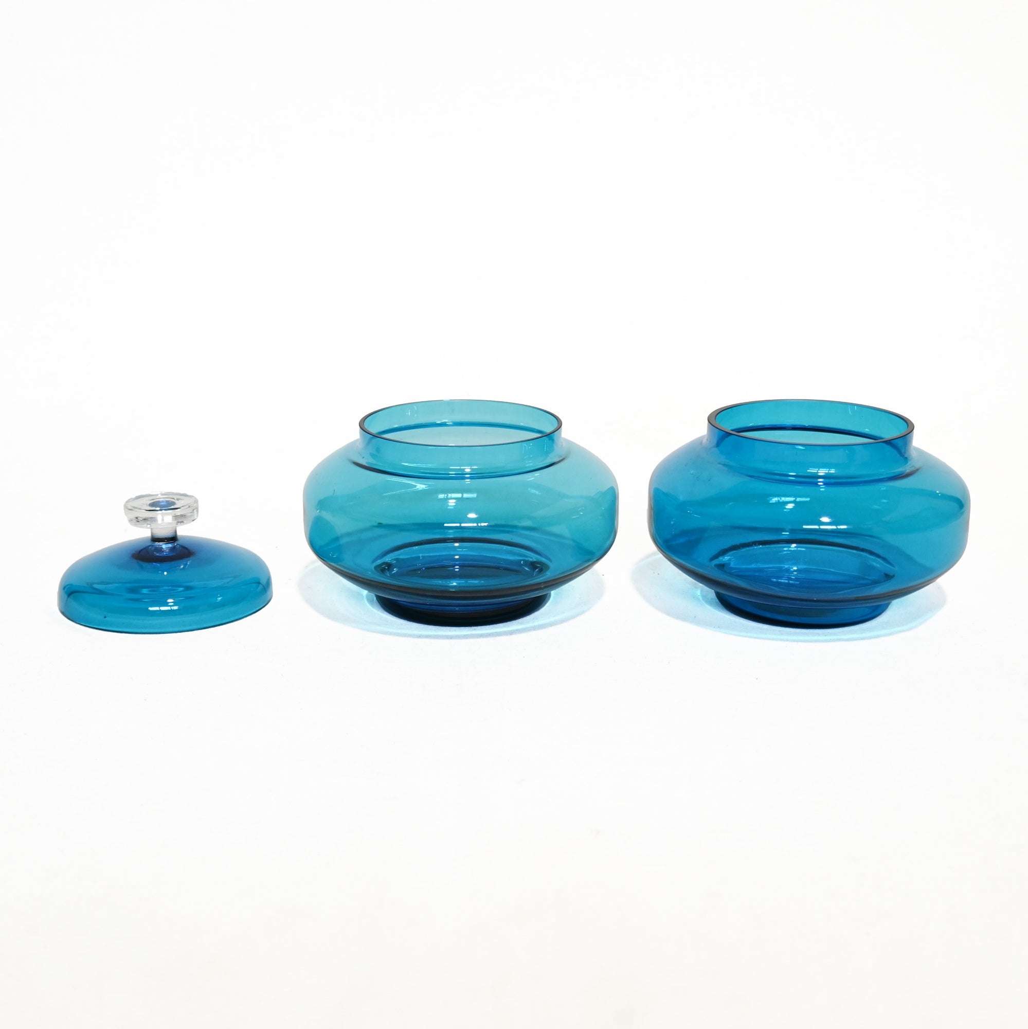 Stacking Glass Bowl with Lid Vintage Accessory case / 2段スタッキング ふた付きガラスボウル ヴィンテージ ケース 小物入れ