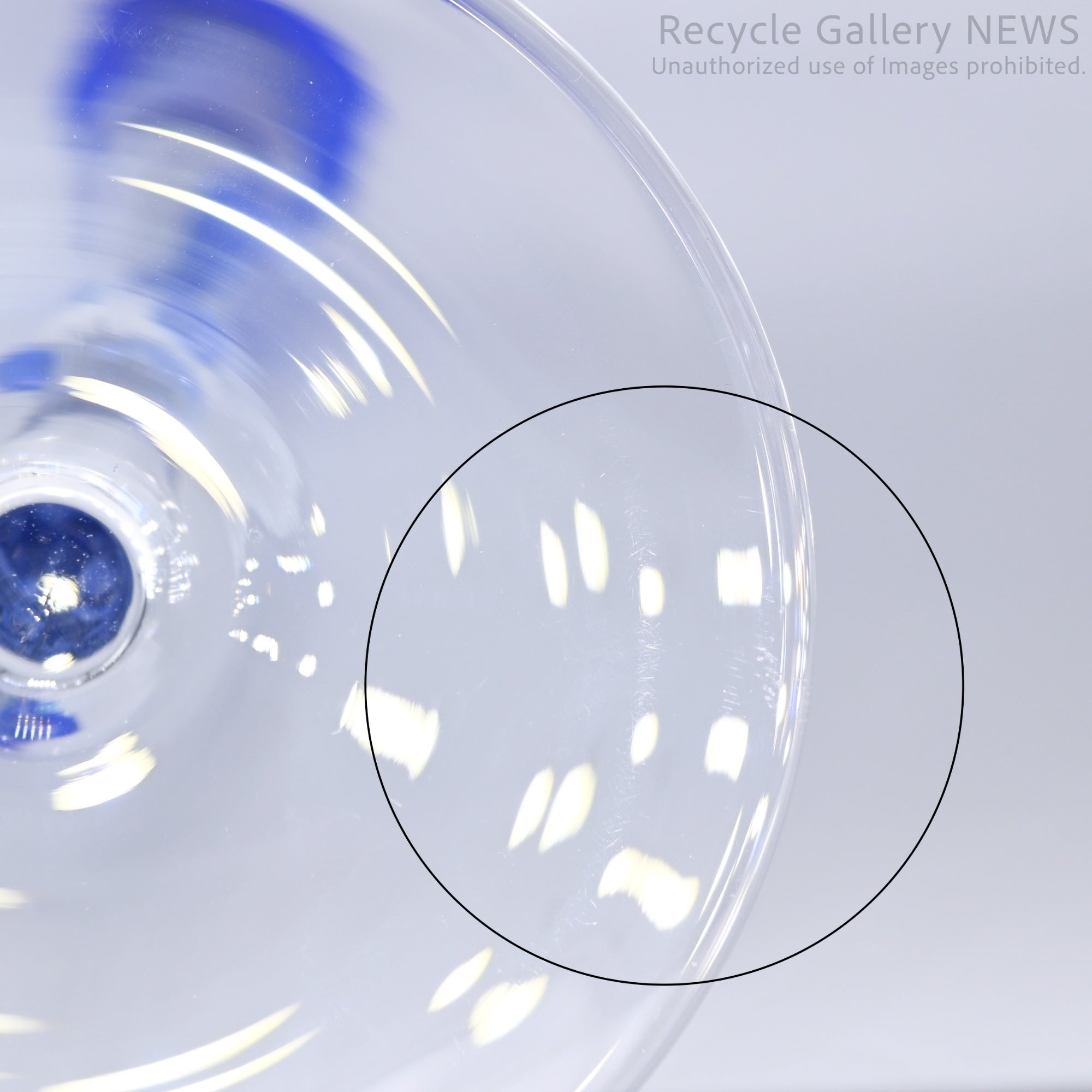 Rosenthal Cobalt Blue Glass Candle Holder Modern Interior / ローゼンタール ガラス キャンドルスタンド 青 ディスプレイ モダンインテリア