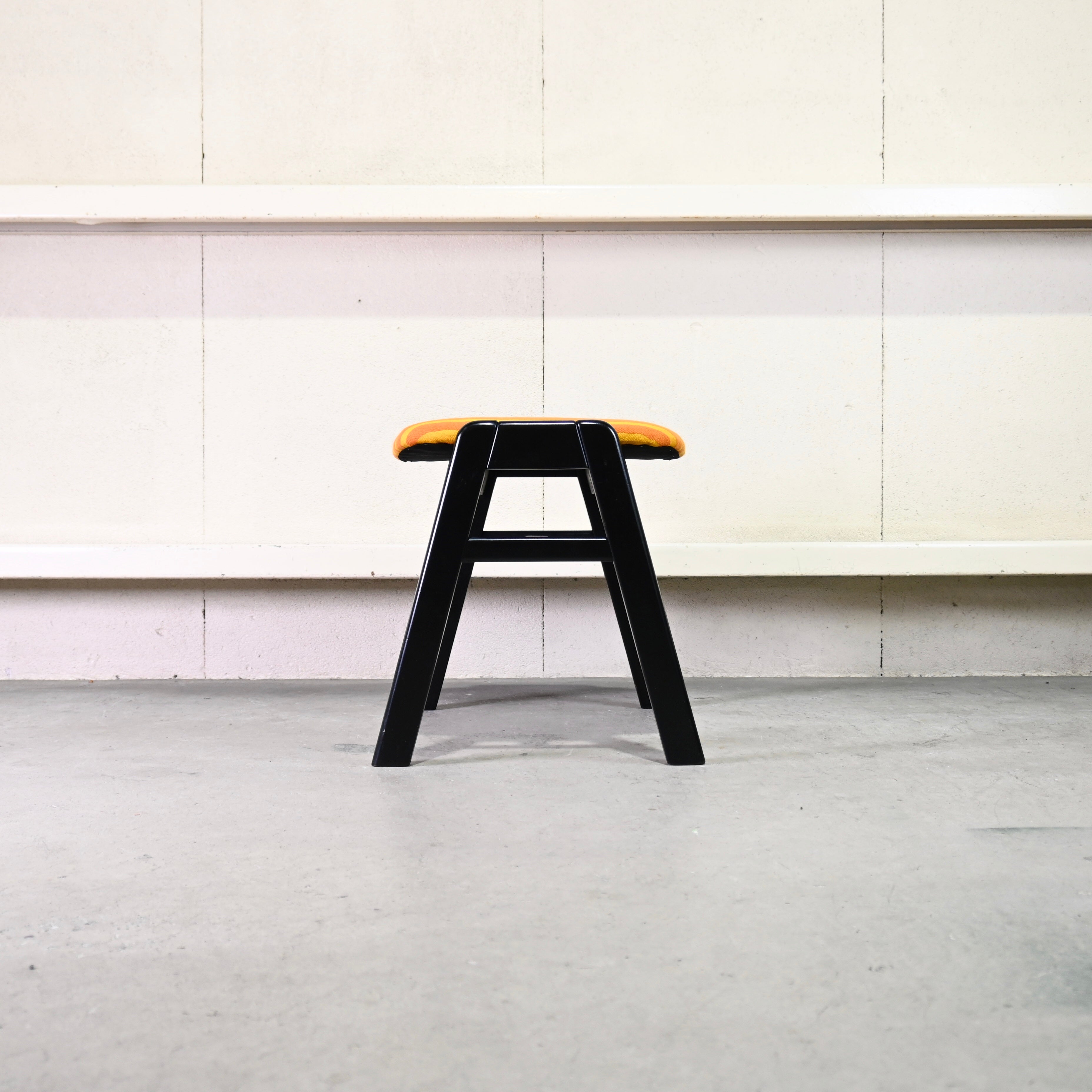 Old karimoku Stacking stool Remake Vintage fabric Beech wood / オールドカリモク スタッキングスツール リメイク ヴィンテージ生地 ブナ材