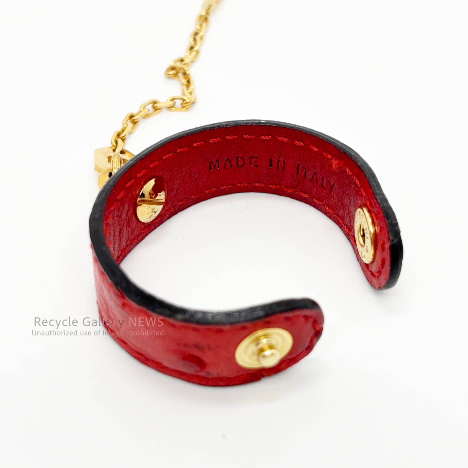 HERMES Red Ostrich Glove Holder Italia / エルメス グローブホルダー レッド オーストリッチ