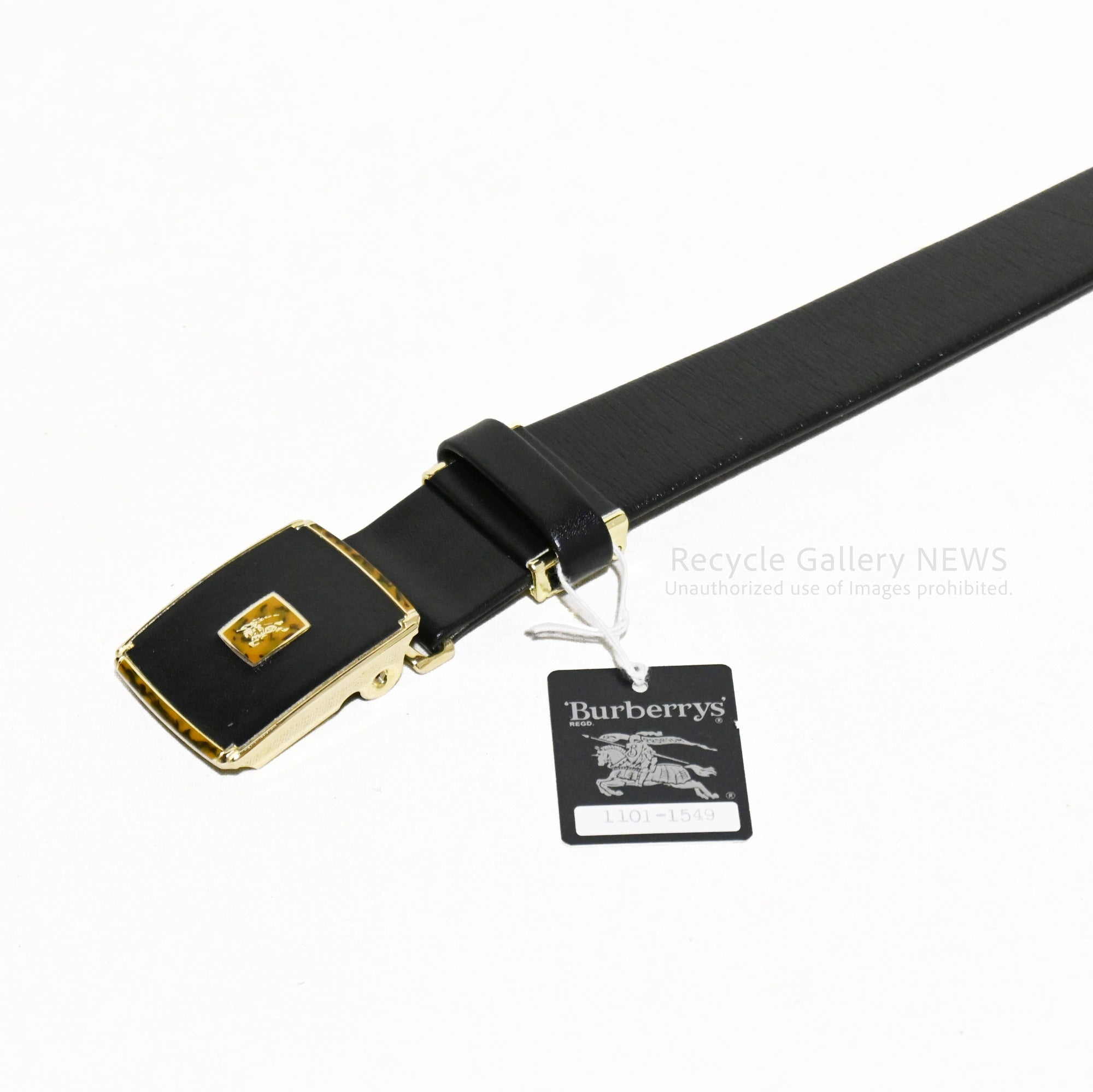 Burberry Horse logo Square buckle leather belt Pre-1999 Unisex Unused vintage 'Burberrys' / バーバリー ホースロゴ スクエアバックル レザーベルト 未使用品 1999年以前 ヴィンテージ バーバリー ユニセックス